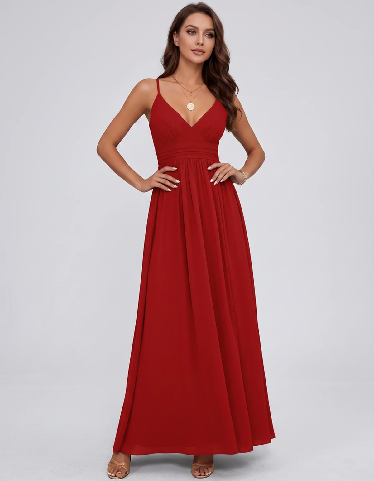 Belisse Maxi Dress — Red | SKU: SD-82788-red-2,SD-82788-red-4,SD-82788-red-6,SD-82788-red-8,SD-82788-red-10,SD-82788-red-12,SD-82788-red-14,SD-82788-red-16,SD-82788-red-16W,SD-82788-red-18W,SD-82788-red-20W,SD-82788-red-22W