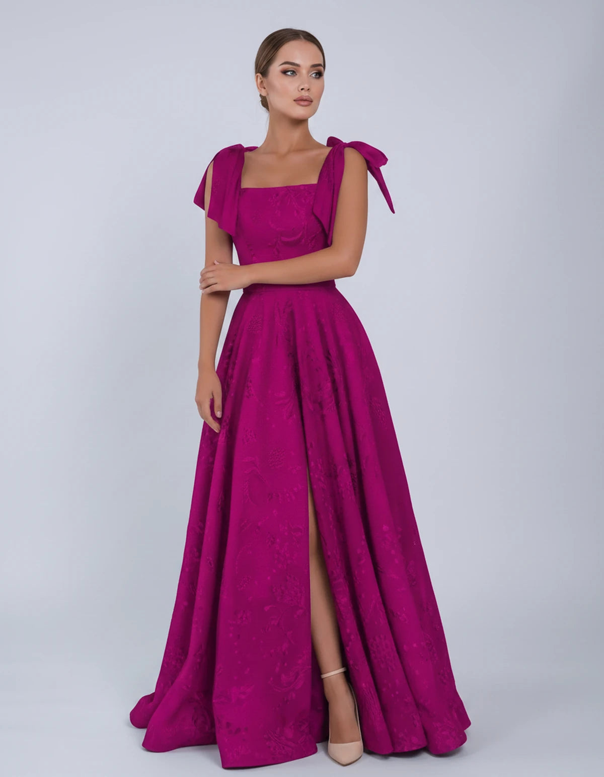 Bellamy Maxi Dress — Fuchsia | SKU: SD-00075-fuchsia-2,SD-00075-fuchsia-4,SD-00075-fuchsia-6,SD-00075-fuchsia-8,SD-00075-fuchsia-10,SD-00075-fuchsia-12,SD-00075-fuchsia-14,SD-00075-fuchsia-16,SD-00075-fuchsia-16W,SD-00075-fuchsia-18W,SD-00075-fuchsia-20W,SD-00075-fuchsia-22W