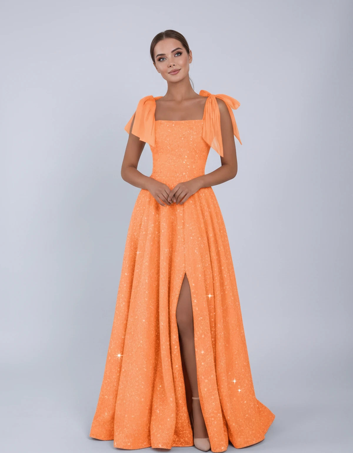 Bellamy Maxi Dress — Orange | SKU: SD-00075-orange-2,SD-00075-orange-4,SD-00075-orange-6,SD-00075-orange-8,SD-00075-orange-10,SD-00075-orange-12,SD-00075-orange-14,SD-00075-orange-16,SD-00075-orange-16W,SD-00075-orange-18W,SD-00075-orange-20W,SD-00075-orange-22W