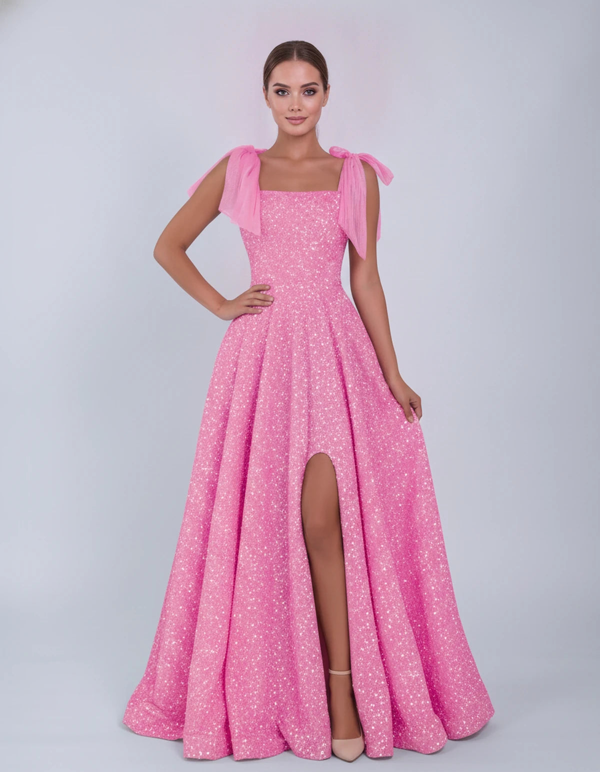 Bellamy Maxi Dress — Pink | SKU: SD-00075-pink-2,SD-00075-pink-4,SD-00075-pink-6,SD-00075-pink-8,SD-00075-pink-10,SD-00075-pink-12,SD-00075-pink-14,SD-00075-pink-16,SD-00075-pink-16W,SD-00075-pink-18W,SD-00075-pink-20W,SD-00075-pink-22W