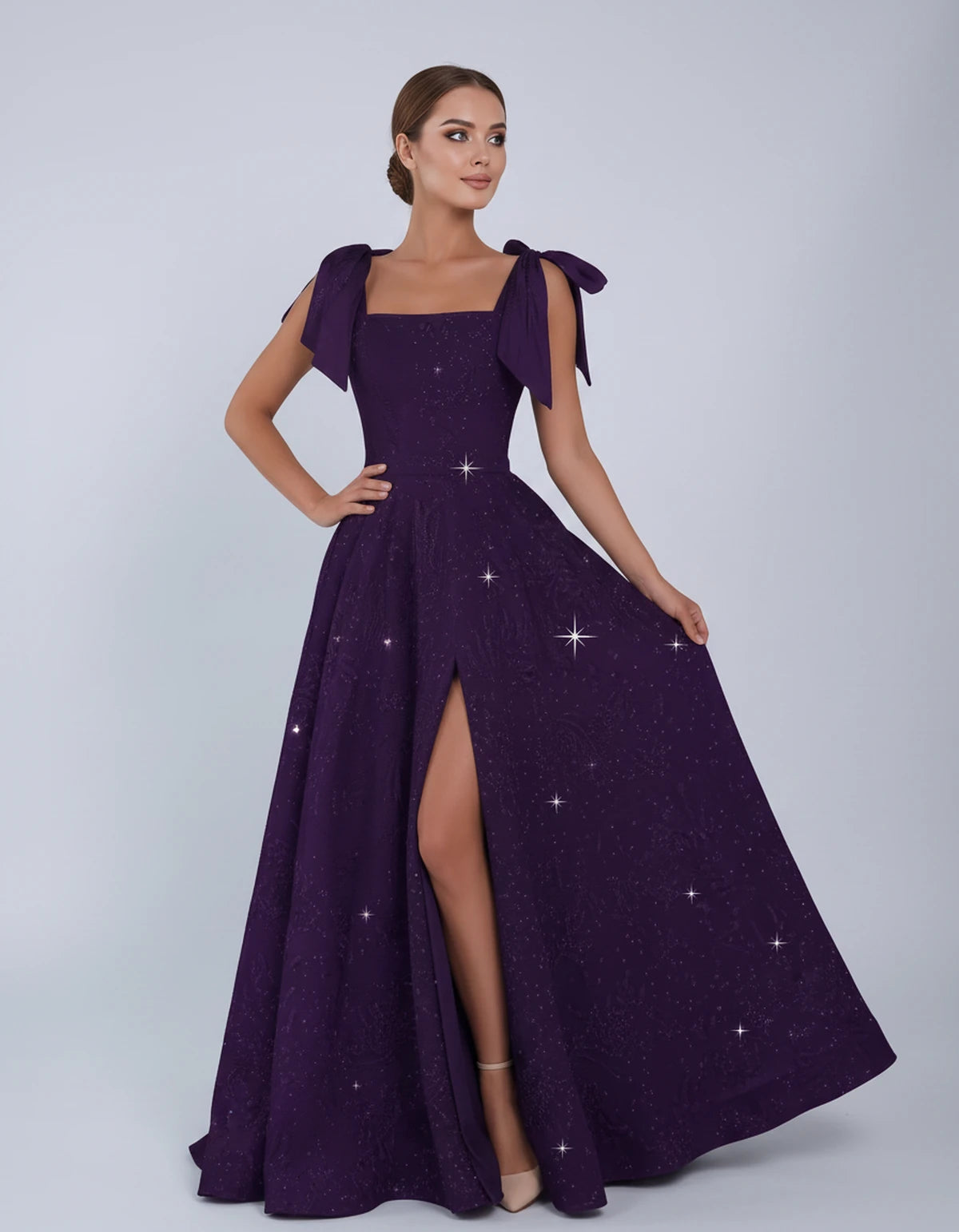 Bellamy Maxi Dress — Purple | SKU: SD-00075-purple-2,SD-00075-purple-4,SD-00075-purple-6,SD-00075-purple-8,SD-00075-purple-10,SD-00075-purple-12,SD-00075-purple-14,SD-00075-purple-16,SD-00075-purple-16W,SD-00075-purple-18W,SD-00075-purple-20W,SD-00075-purple-22W