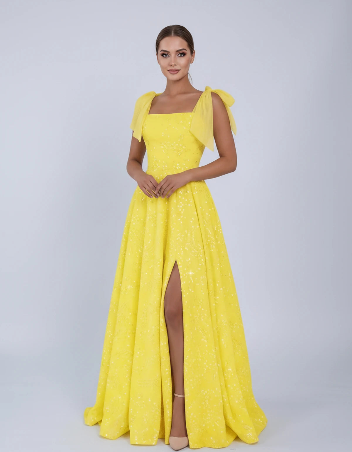 Bellamy Maxi Dress — Yellow | SKU: SD-00075-yellow-2,SD-00075-yellow-4,SD-00075-yellow-6,SD-00075-yellow-8,SD-00075-yellow-10,SD-00075-yellow-12,SD-00075-yellow-14,SD-00075-yellow-16,SD-00075-yellow-16W,SD-00075-yellow-18W,SD-00075-yellow-20W,SD-00075-yellow-22W