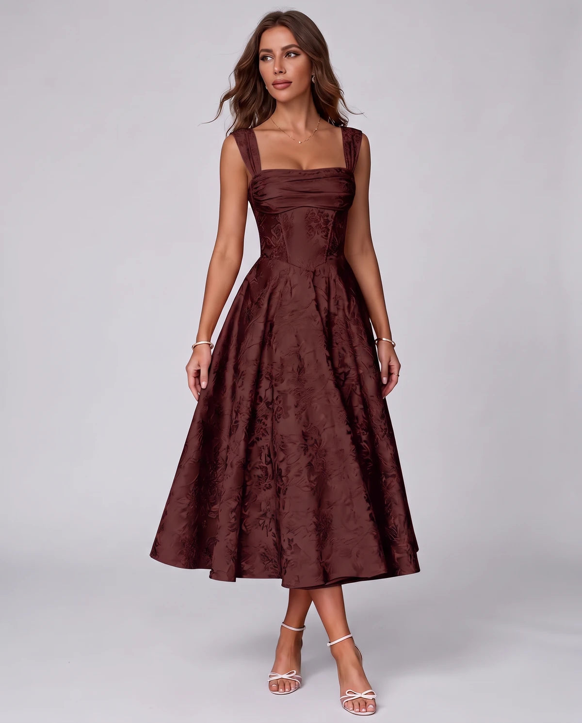 Bellerose Midi Dresses — Burgundy
