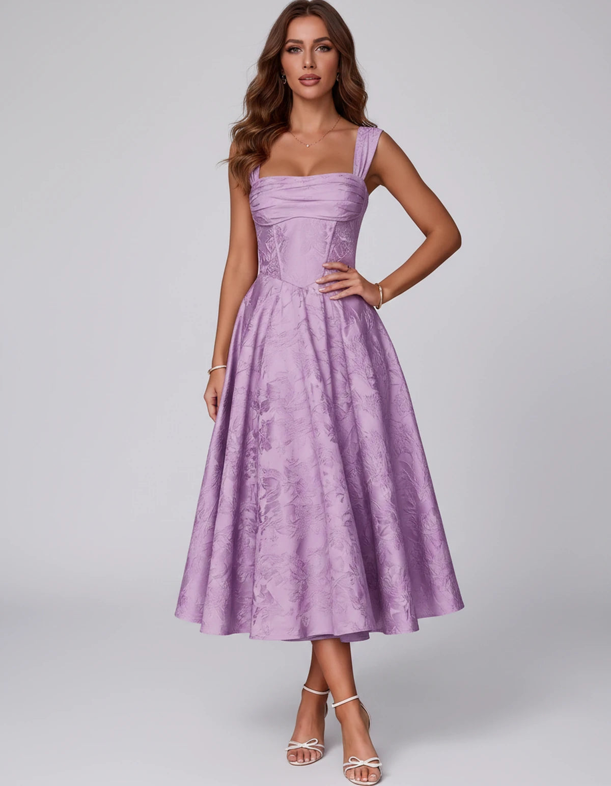 Bellerose Midi Dresses — Dusty Purple | SKU: SD-42237-dustypurple-2,SD-42237-dustypurple-4,SD-42237-dustypurple-6,SD-42237-dustypurple-8,SD-42237-dustypurple-10,SD-42237-dustypurple-12,SD-42237-dustypurple-14,SD-42237-dustypurple-16,SD-42237-dustypurple-16W,SD-42237-dustypurple-18W,SD-42237-dustypurple-20W,SD-42237-dustypurple-22W
