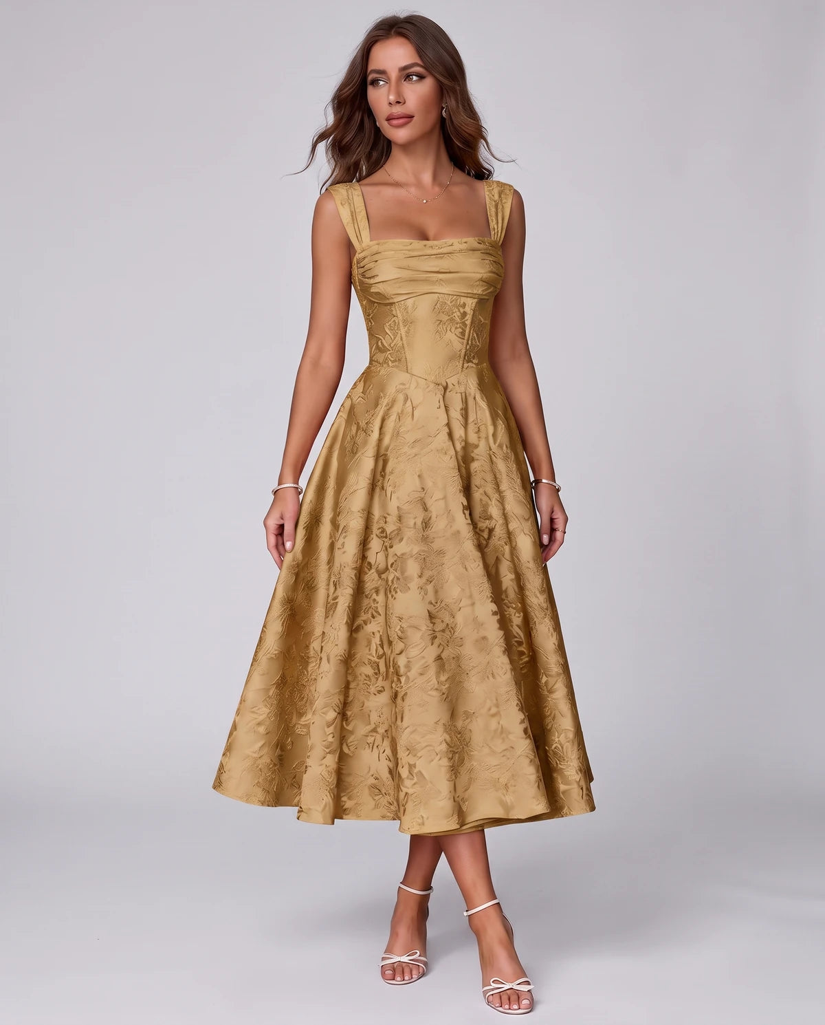 Bellerose Midi Dresses — Gold
