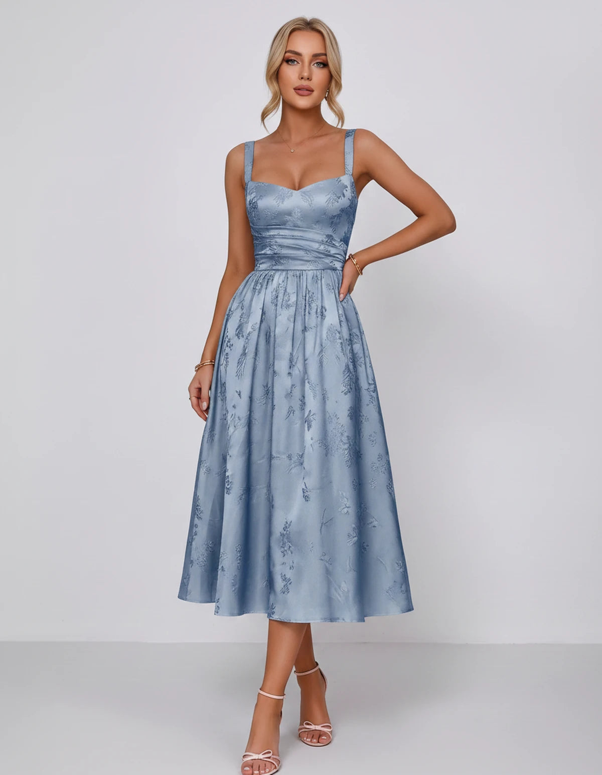 Belvedere Midi Dresses — Dusty Blue | SKU: SD-84503-dustyblue-2,SD-84503-dustyblue-4,SD-84503-dustyblue-6,SD-84503-dustyblue-8,SD-84503-dustyblue-10,SD-84503-dustyblue-12,SD-84503-dustyblue-14,SD-84503-dustyblue-16,SD-84503-dustyblue-16W,SD-84503-dustyblue-18W,SD-84503-dustyblue-20W