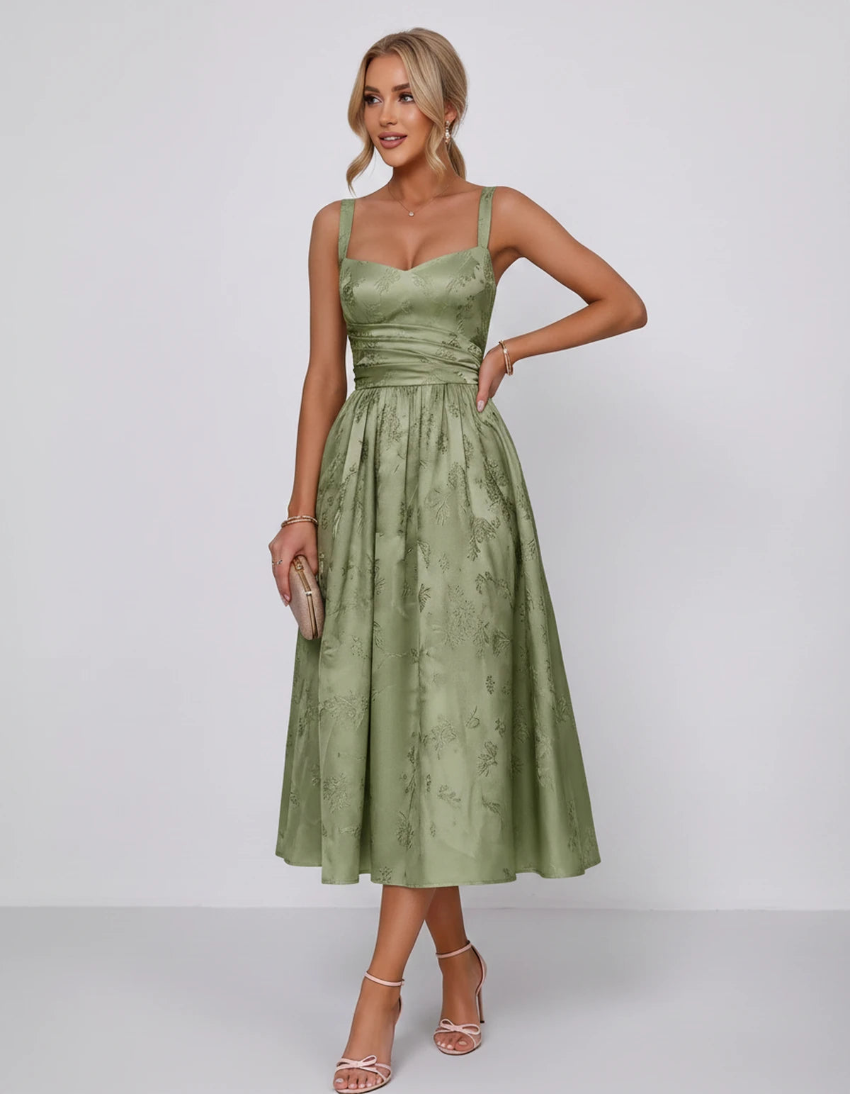Belvedere Midi Dresses — Dusty Sage | SKU: SD-84503-dustysage-2,SD-84503-dustysage-4,SD-84503-dustysage-6,SD-84503-dustysage-8,SD-84503-dustysage-10,SD-84503-dustysage-12,SD-84503-dustysage-14,SD-84503-dustysage-16,SD-84503-dustysage-16W,SD-84503-dustysage-18W,SD-84503-dustysage-20W