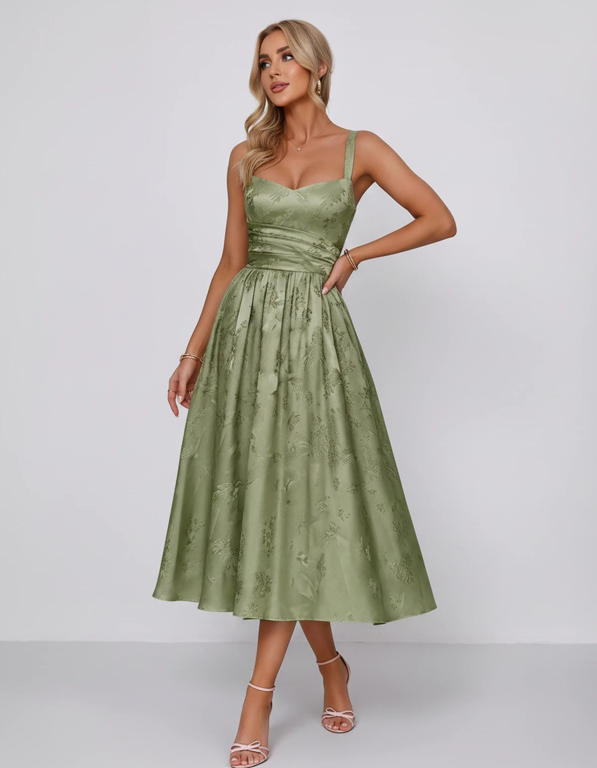 Belvedere Midi Dresses — Dusty Sage | SKU: SD-84503-dustysage-2,SD-84503-dustysage-4,SD-84503-dustysage-6,SD-84503-dustysage-8,SD-84503-dustysage-10,SD-84503-dustysage-12,SD-84503-dustysage-14,SD-84503-dustysage-16,SD-84503-dustysage-16W,SD-84503-dustysage-18W,SD-84503-dustysage-20W