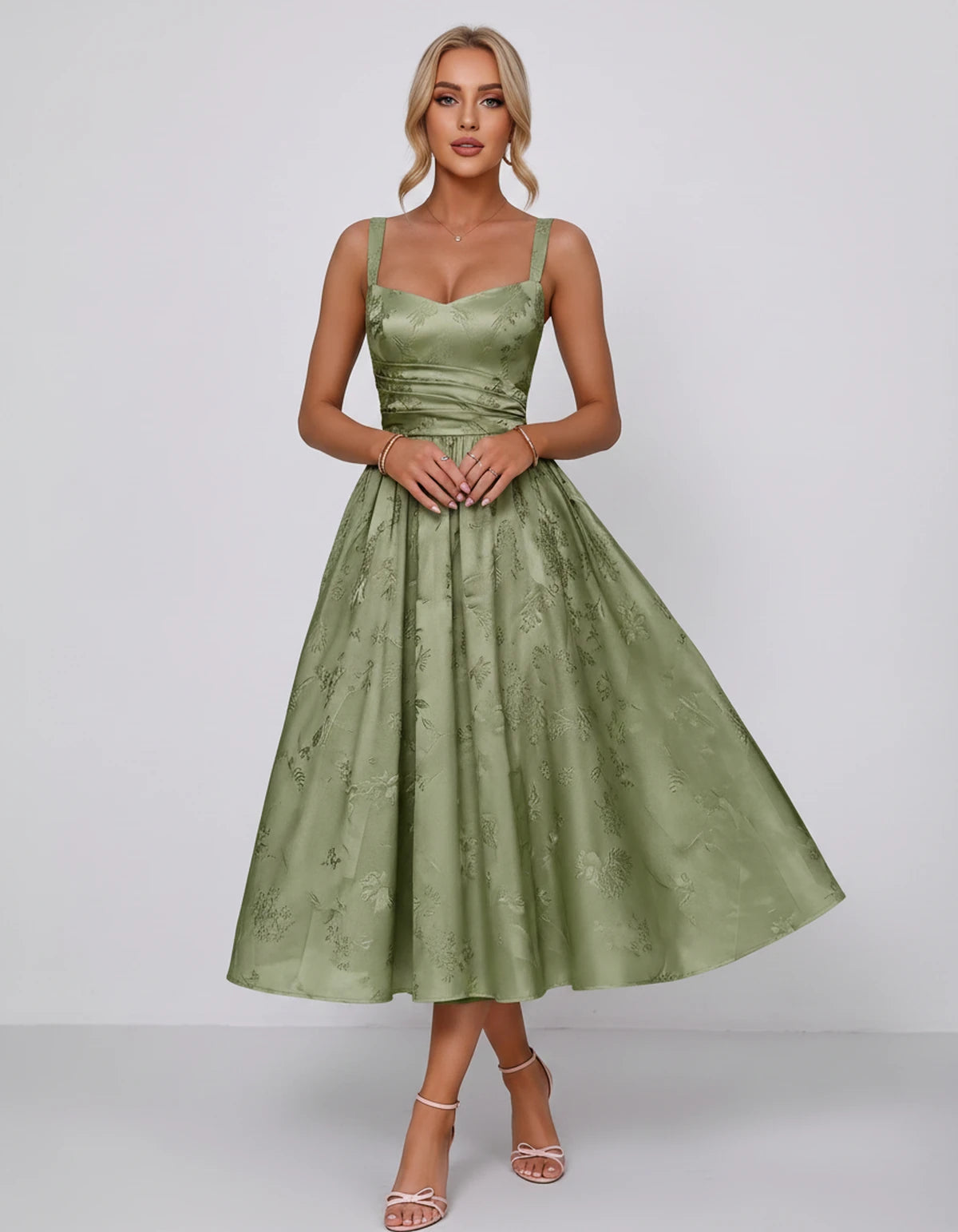 Belvedere Midi Dresses — Dusty Sage | SKU: SD-84503-dustysage-2,SD-84503-dustysage-4,SD-84503-dustysage-6,SD-84503-dustysage-8,SD-84503-dustysage-10,SD-84503-dustysage-12,SD-84503-dustysage-14,SD-84503-dustysage-16,SD-84503-dustysage-16W,SD-84503-dustysage-18W,SD-84503-dustysage-20W