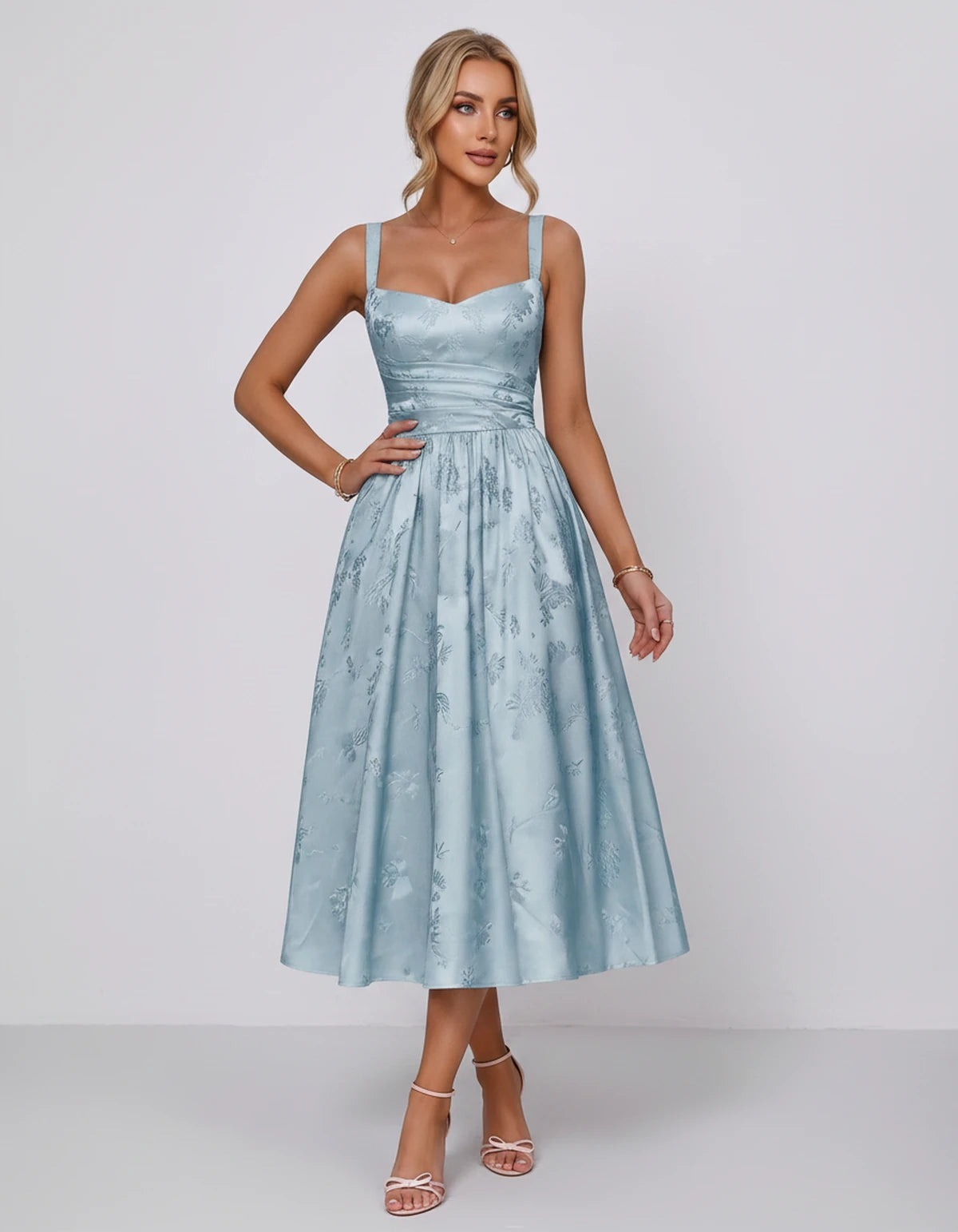 Belvedere Midi Dresses — Light Blue | SKU: SD-84503-lightblue-2,SD-84503-lightblue-4,SD-84503-lightblue-6,SD-84503-lightblue-8,SD-84503-lightblue-10,SD-84503-lightblue-12,SD-84503-lightblue-14,SD-84503-lightblue-16,SD-84503-lightblue-16W,SD-84503-lightblue-18W,SD-84503-lightblue-20W
