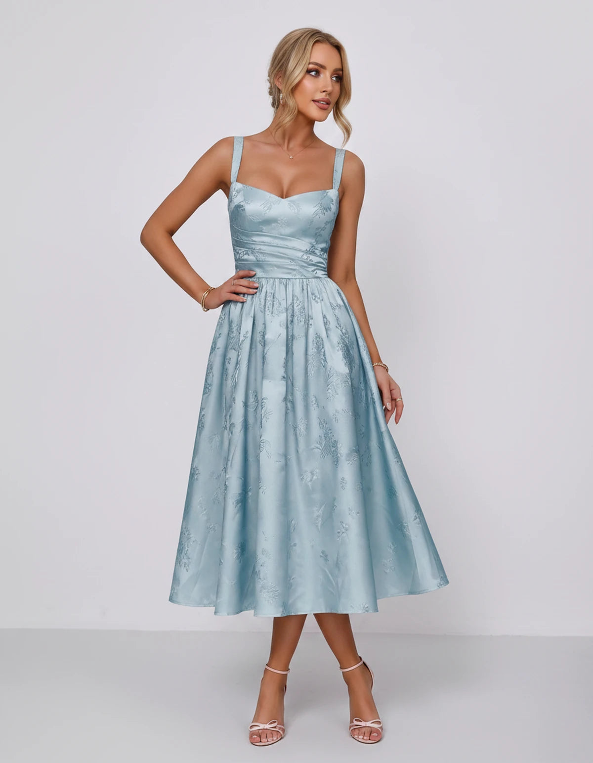 Belvedere Midi Dresses — Light Blue | SKU: SD-84503-lightblue-2,SD-84503-lightblue-4,SD-84503-lightblue-6,SD-84503-lightblue-8,SD-84503-lightblue-10,SD-84503-lightblue-12,SD-84503-lightblue-14,SD-84503-lightblue-16,SD-84503-lightblue-16W,SD-84503-lightblue-18W,SD-84503-lightblue-20W