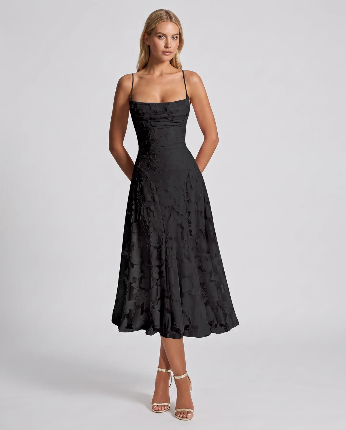 Benedetta Midi Dresses — Black