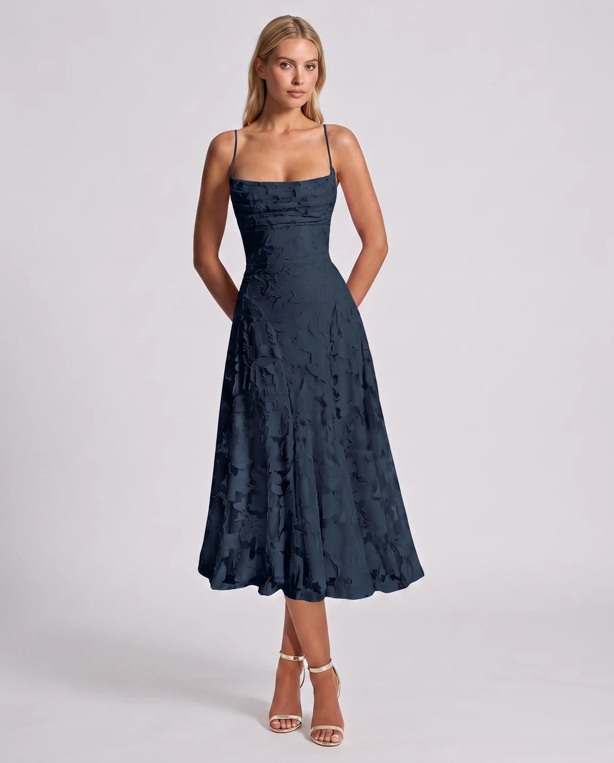 Benedetta Midi Dresses — Navy