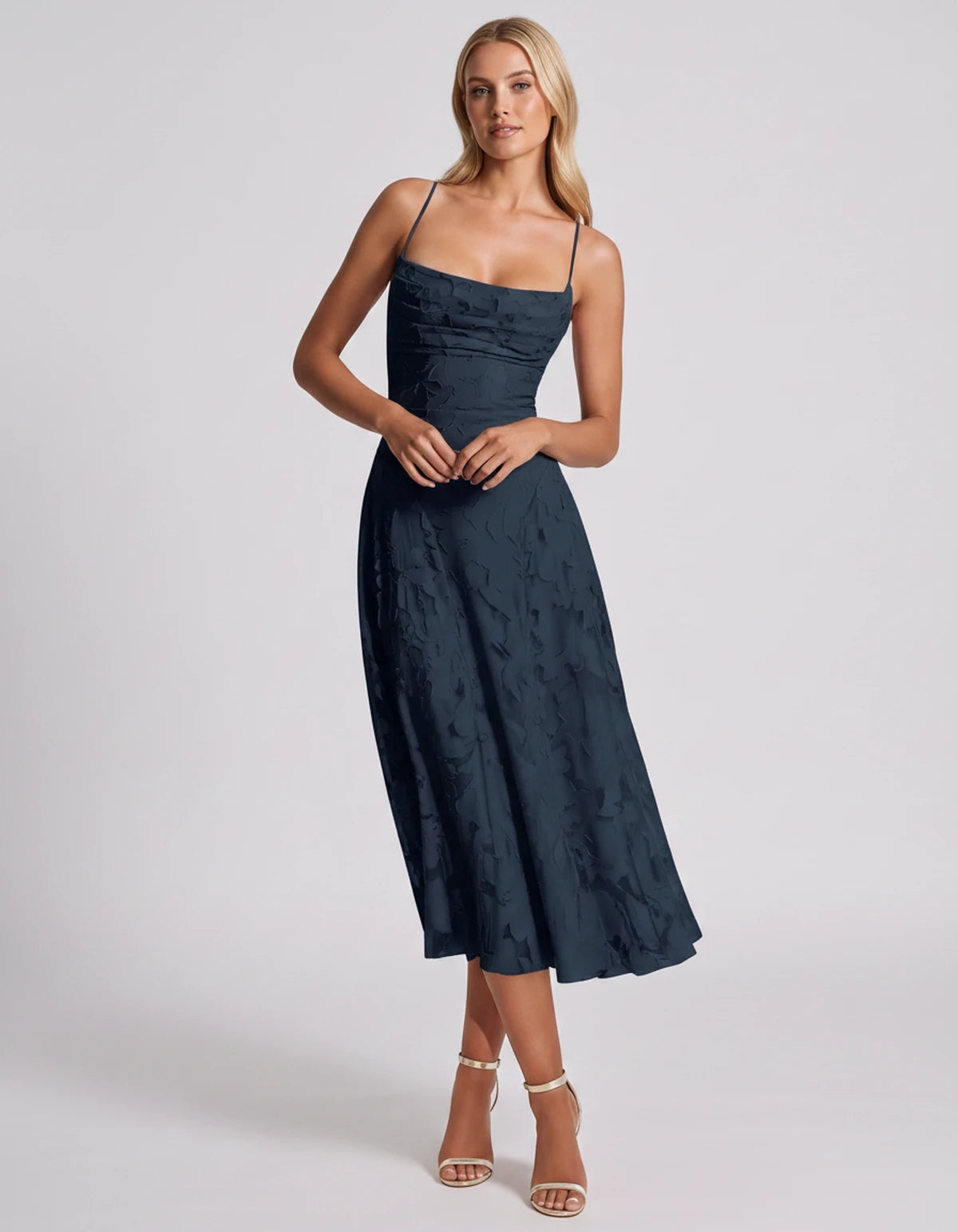 Benedetta Midi Dresses — Navy | SKU: SD-33761-navy-2,SD-33761-navy-4,SD-33761-navy-6,SD-33761-navy-8,SD-33761-navy-10,SD-33761-navy-12,SD-33761-navy-14,SD-33761-navy-16,SD-33761-navy-16W,SD-33761-navy-18W,SD-33761-navy-20W,SD-33761-navy-22W