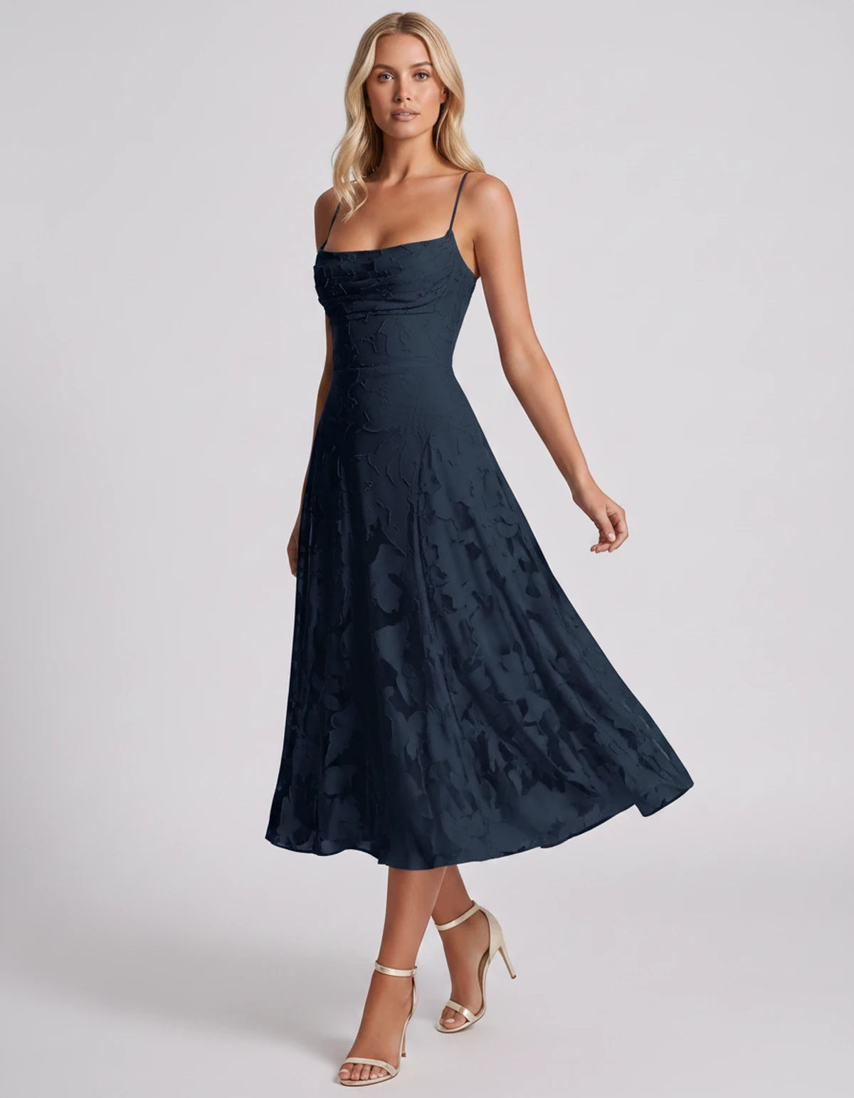 Benedetta Midi Dresses — Navy | SKU: SD-33761-navy-2,SD-33761-navy-4,SD-33761-navy-6,SD-33761-navy-8,SD-33761-navy-10,SD-33761-navy-12,SD-33761-navy-14,SD-33761-navy-16,SD-33761-navy-16W,SD-33761-navy-18W,SD-33761-navy-20W,SD-33761-navy-22W