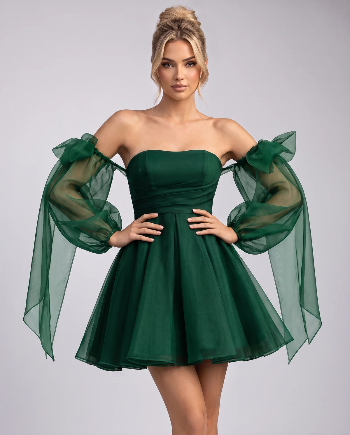 Bergamote Mini Dress — Green
