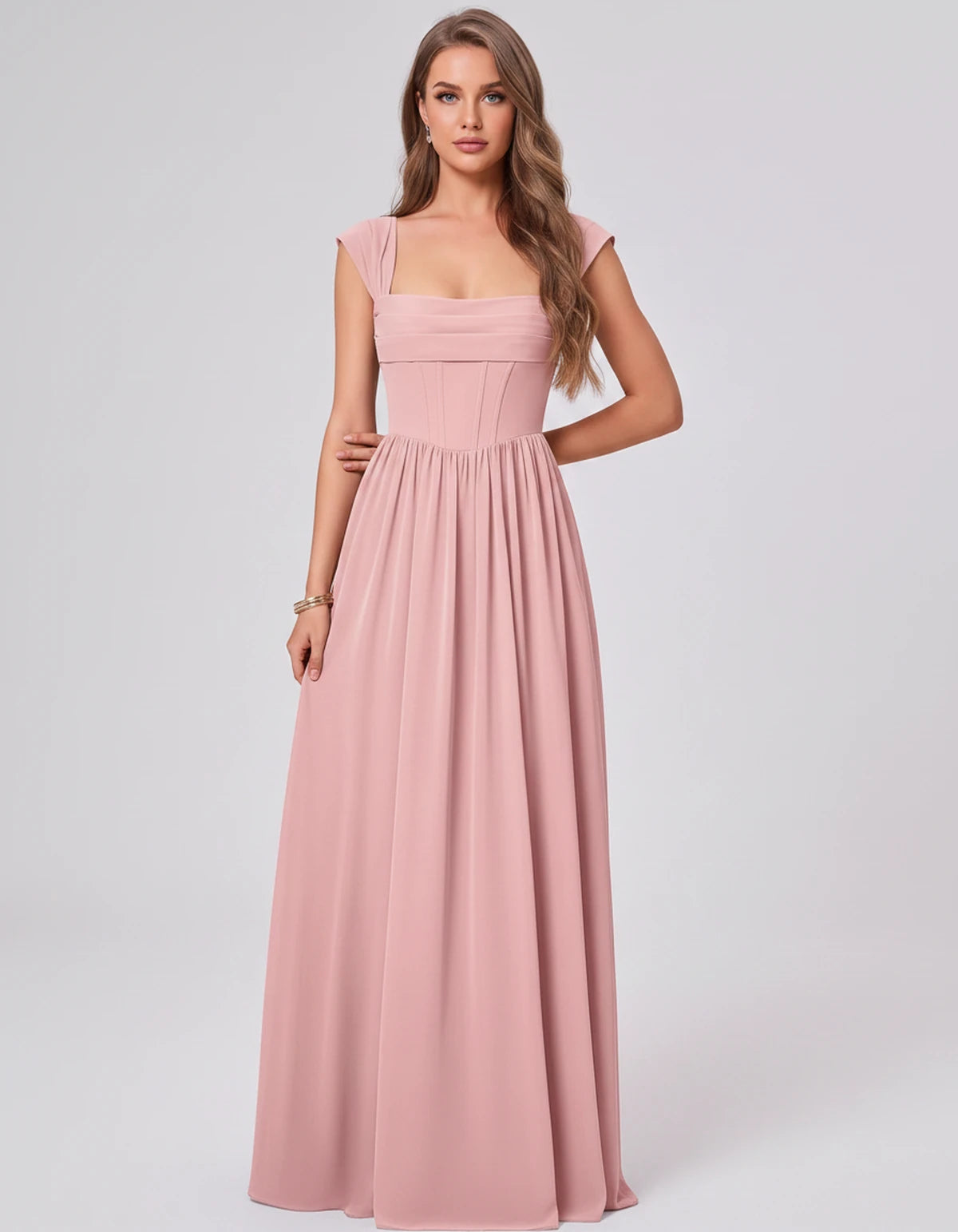 Beryl Maxi Dress — Pink | SKU: SD-18542-pink-2,SD-18542-pink-4,SD-18542-pink-6,SD-18542-pink-8,SD-18542-pink-10,SD-18542-pink-12,SD-18542-pink-14,SD-18542-pink-16,SD-18542-pink-16W,SD-18542-pink-18W,SD-18542-pink-20W,SD-18542-pink-22W,SD-18542-pink-24W