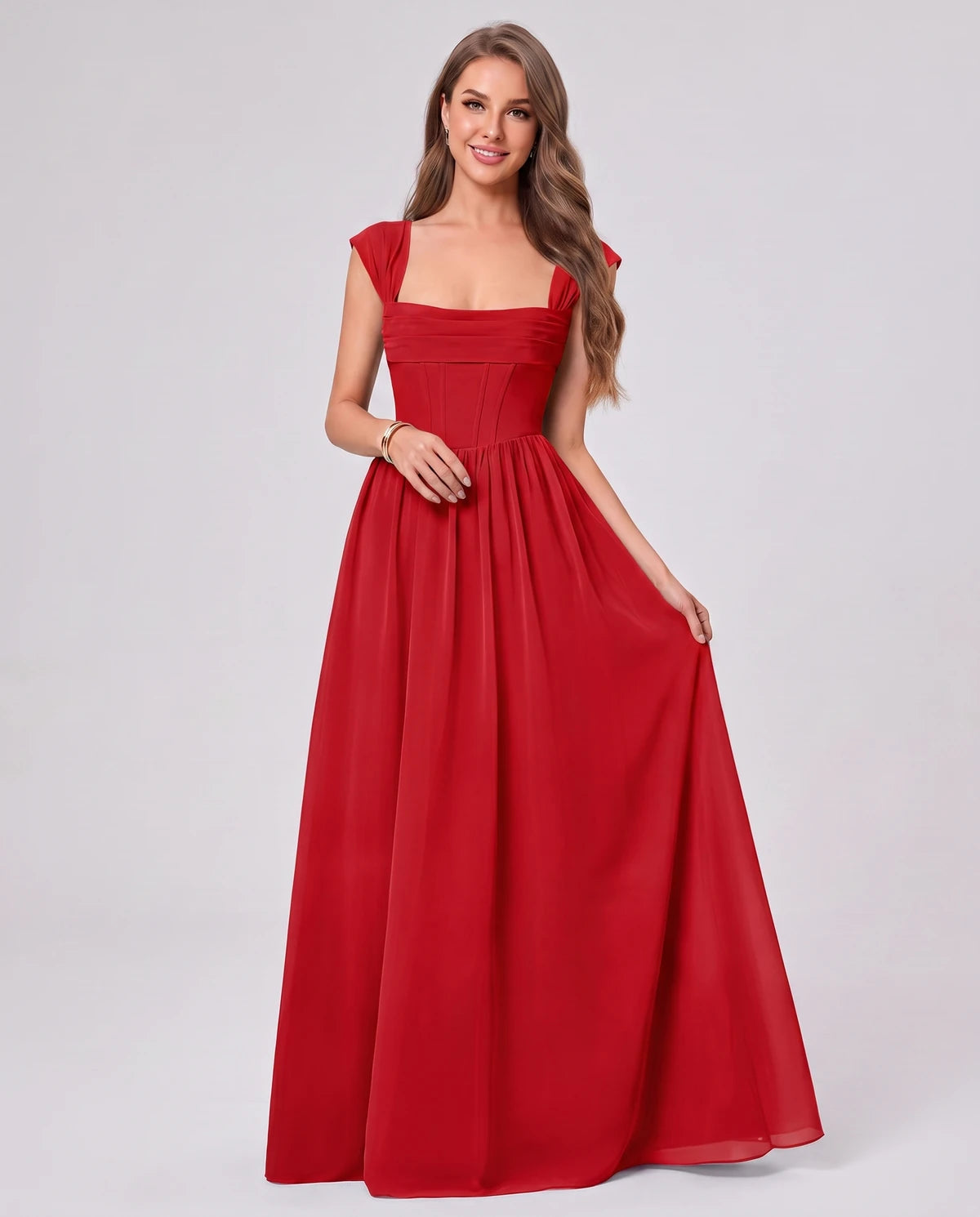 Beryl Maxi Dress — Red