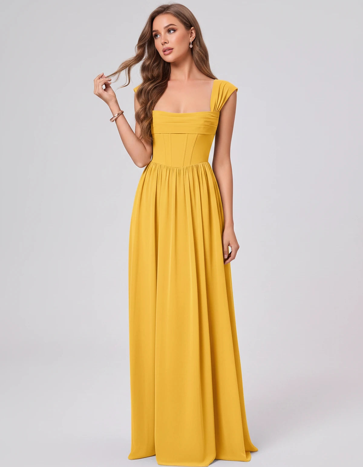 Beryl Maxi Dress — Yellow | SKU: SD-18542-yellow-2,SD-18542-yellow-4,SD-18542-yellow-6,SD-18542-yellow-8,SD-18542-yellow-10,SD-18542-yellow-12,SD-18542-yellow-14,SD-18542-yellow-16,SD-18542-yellow-16W,SD-18542-yellow-18W,SD-18542-yellow-20W,SD-18542-yellow-22W,SD-18542-yellow-24W
