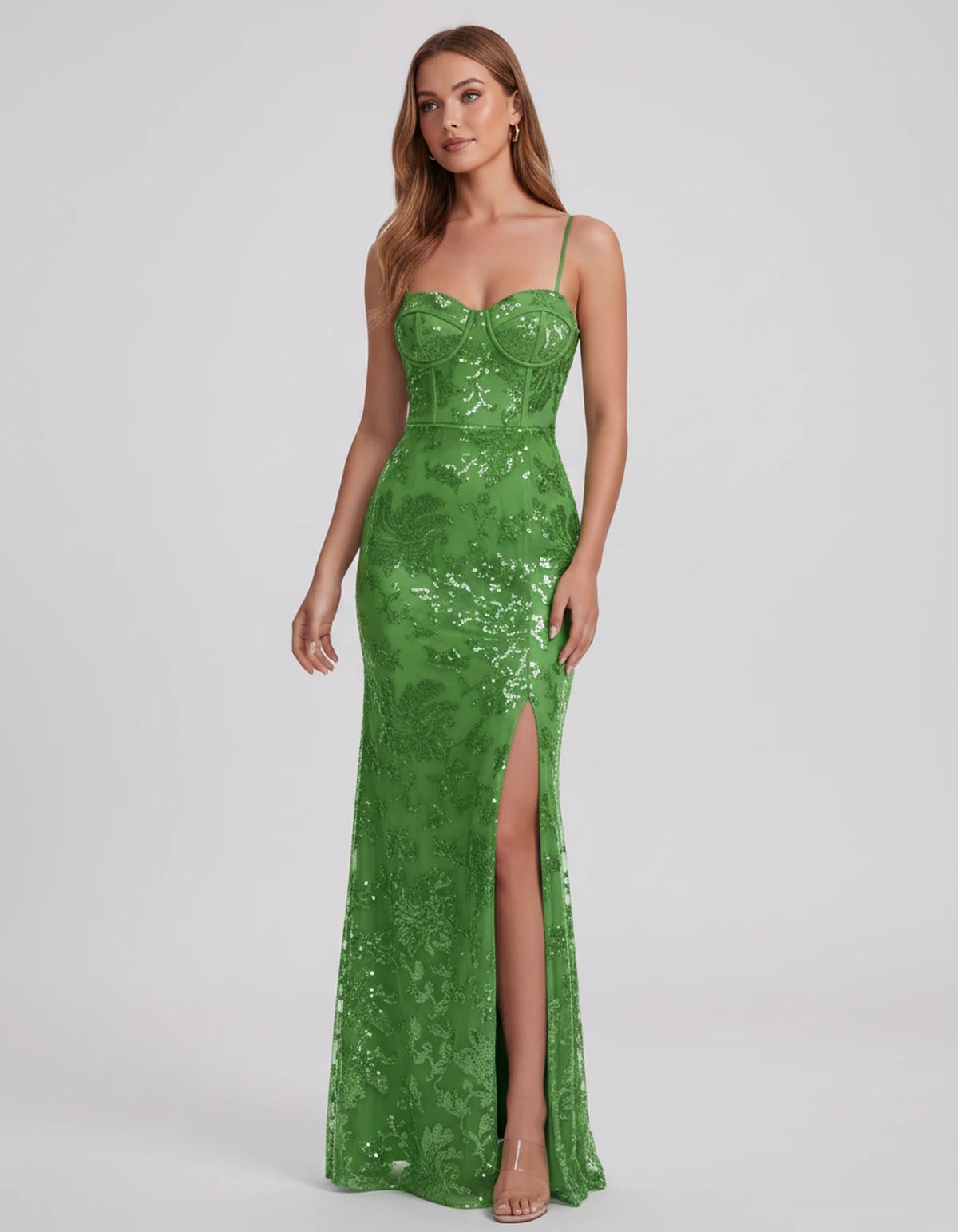 Bexley Maxi Dress — Green | SKU: SD-15030-green-2,SD-15030-green-4,SD-15030-green-6,SD-15030-green-8,SD-15030-green-10,SD-15030-green-12,SD-15030-green-14,SD-15030-green-16,SD-15030-green-16W,SD-15030-green-18W,SD-15030-green-20W,SD-15030-green-22W,SD-15030-green-24W