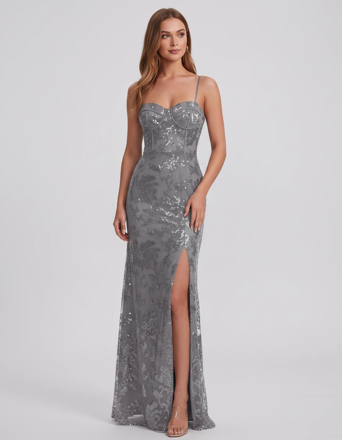 Bexley Maxi Dress — Grey | SKU: SD-15030-grey-2,SD-15030-grey-4,SD-15030-grey-6,SD-15030-grey-8,SD-15030-grey-10,SD-15030-grey-12,SD-15030-grey-14,SD-15030-grey-16,SD-15030-grey-16W,SD-15030-grey-18W,SD-15030-grey-20W,SD-15030-grey-22W,SD-15030-grey-24W