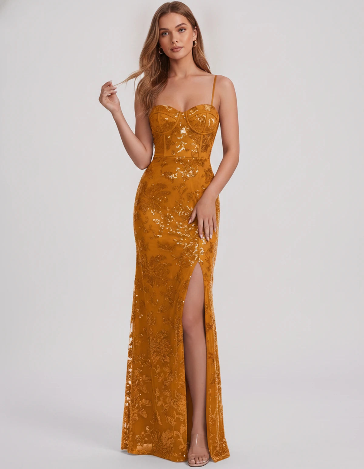 Bexley Maxi Dress — Orange | SKU: SD-15030-orange-2,SD-15030-orange-4,SD-15030-orange-6,SD-15030-orange-8,SD-15030-orange-10,SD-15030-orange-12,SD-15030-orange-14,SD-15030-orange-16,SD-15030-orange-16W,SD-15030-orange-18W,SD-15030-orange-20W,SD-15030-orange-22W,SD-15030-orange-24W