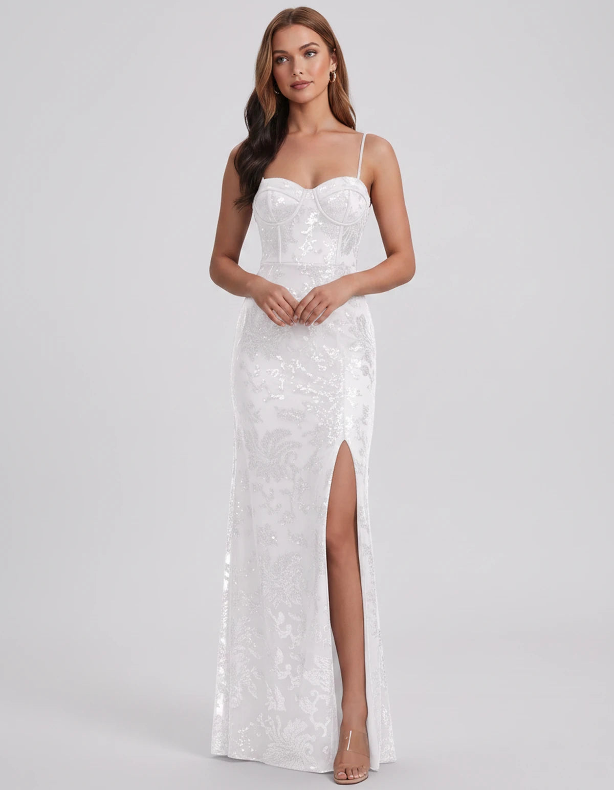 Bexley Maxi Dress — White | SKU: SD-15030-white-2,SD-15030-white-4,SD-15030-white-6,SD-15030-white-8,SD-15030-white-10,SD-15030-white-12,SD-15030-white-14,SD-15030-white-16,SD-15030-white-16W,SD-15030-white-18W,SD-15030-white-20W,SD-15030-white-22W,SD-15030-white-24W