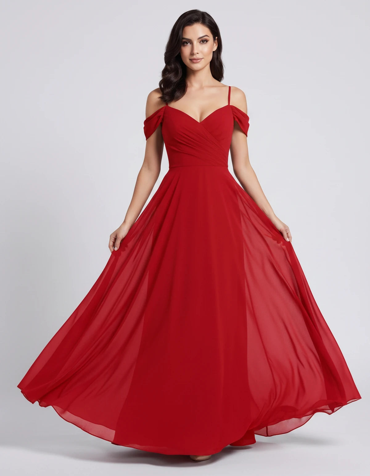 Biarritz Maxi Dress — Red | SKU: SD-64181-red-2,SD-64181-red-4,SD-64181-red-6,SD-64181-red-8,SD-64181-red-10,SD-64181-red-12,SD-64181-red-14,SD-64181-red-16,SD-64181-red-16W,SD-64181-red-18W,SD-64181-red-20W,SD-64181-red-22W