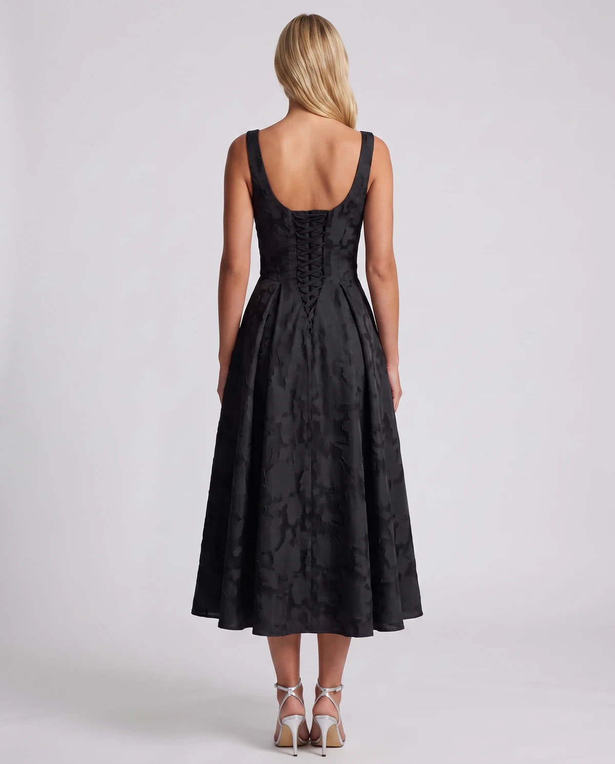 Blanchette Midi Dresses — Black | SKU: SD-79480-black-2,SD-79480-black-4,SD-79480-black-6,SD-79480-black-8,SD-79480-black-10,SD-79480-black-12,SD-79480-black-14,SD-79480-black-16,SD-79480-black-16W,SD-79480-black-18W,SD-79480-black-20W,SD-79480-black-22W,SD-79480-black-24W