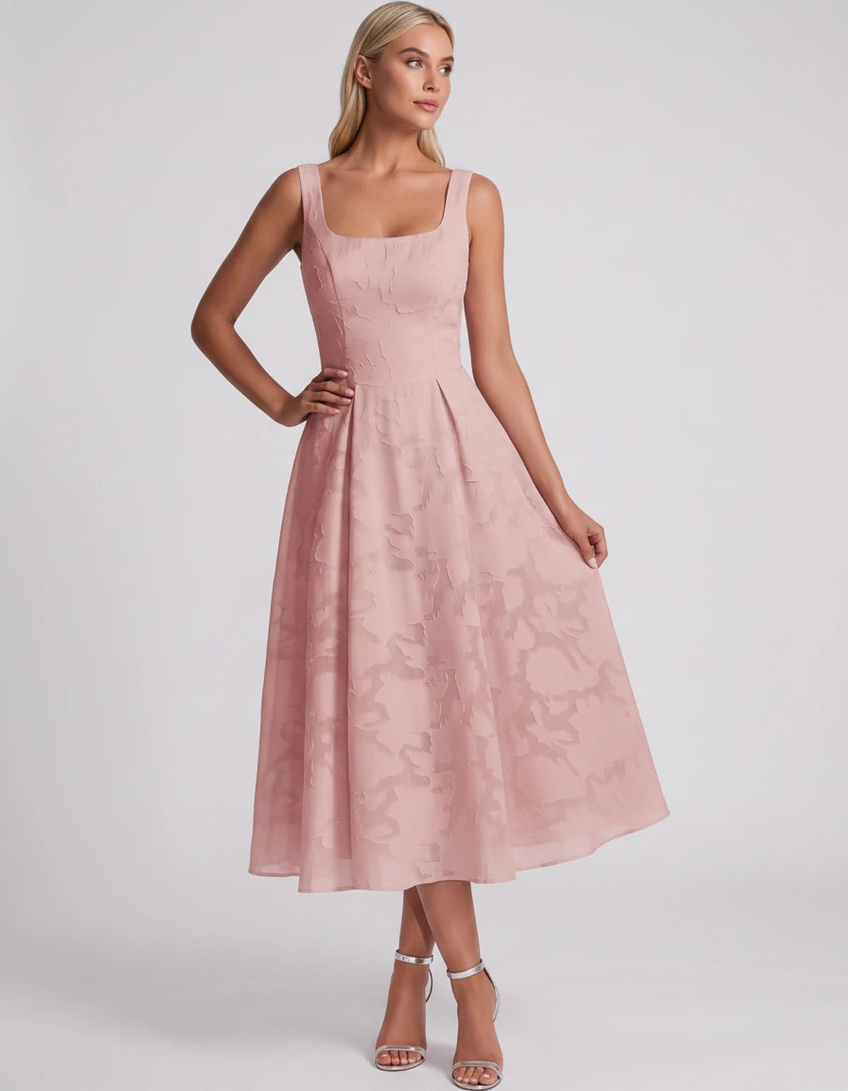 Blanchette Midi Dresses — Blush Pink | SKU: SD-79480-blushpink-2,SD-79480-blushpink-4,SD-79480-blushpink-6,SD-79480-blushpink-8,SD-79480-blushpink-10,SD-79480-blushpink-12,SD-79480-blushpink-14,SD-79480-blushpink-16,SD-79480-blushpink-16W,SD-79480-blushpink-18W,SD-79480-blushpink-20W,SD-79480-blushpink-22W,SD-79480-blushpink-24W