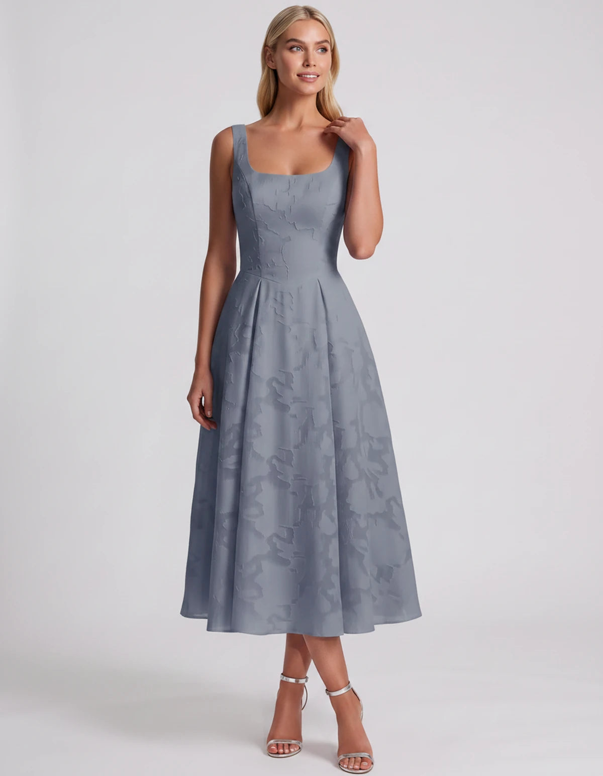 Blanchette Midi Dresses — Dusty Blue | SKU: SD-79480-dustyblue-2,SD-79480-dustyblue-4,SD-79480-dustyblue-6,SD-79480-dustyblue-8,SD-79480-dustyblue-10,SD-79480-dustyblue-12,SD-79480-dustyblue-14,SD-79480-dustyblue-16,SD-79480-dustyblue-16W,SD-79480-dustyblue-18W,SD-79480-dustyblue-20W,SD-79480-dustyblue-22W,SD-79480-dustyblue-24W