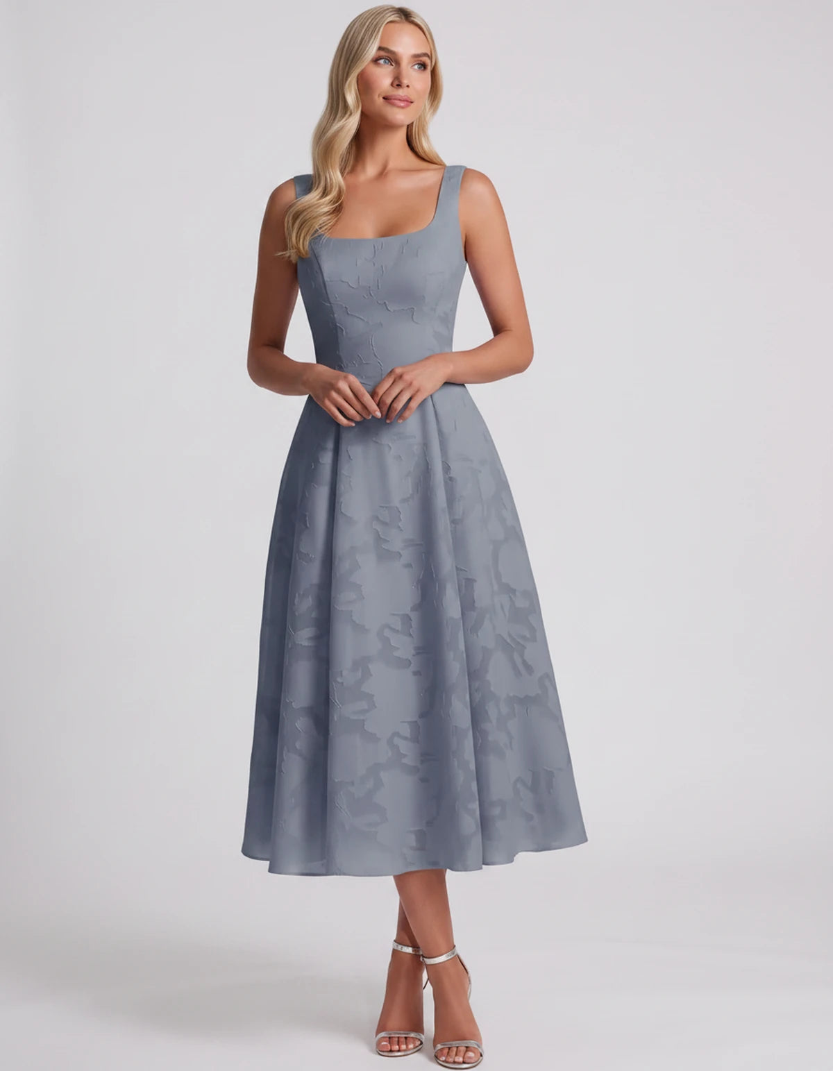 Blanchette Midi Dresses — Dusty Blue | SKU: SD-79480-dustyblue-2,SD-79480-dustyblue-4,SD-79480-dustyblue-6,SD-79480-dustyblue-8,SD-79480-dustyblue-10,SD-79480-dustyblue-12,SD-79480-dustyblue-14,SD-79480-dustyblue-16,SD-79480-dustyblue-16W,SD-79480-dustyblue-18W,SD-79480-dustyblue-20W,SD-79480-dustyblue-22W,SD-79480-dustyblue-24W