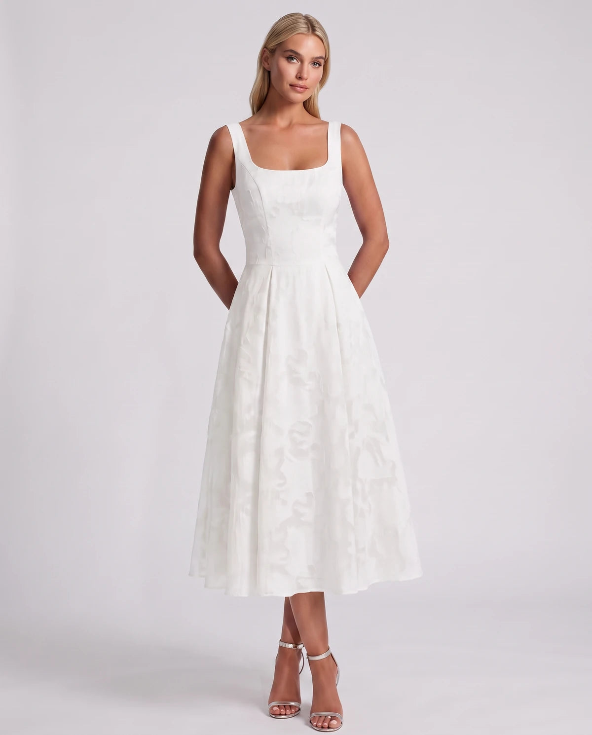 Blanchette Midi Dresses — Ivory