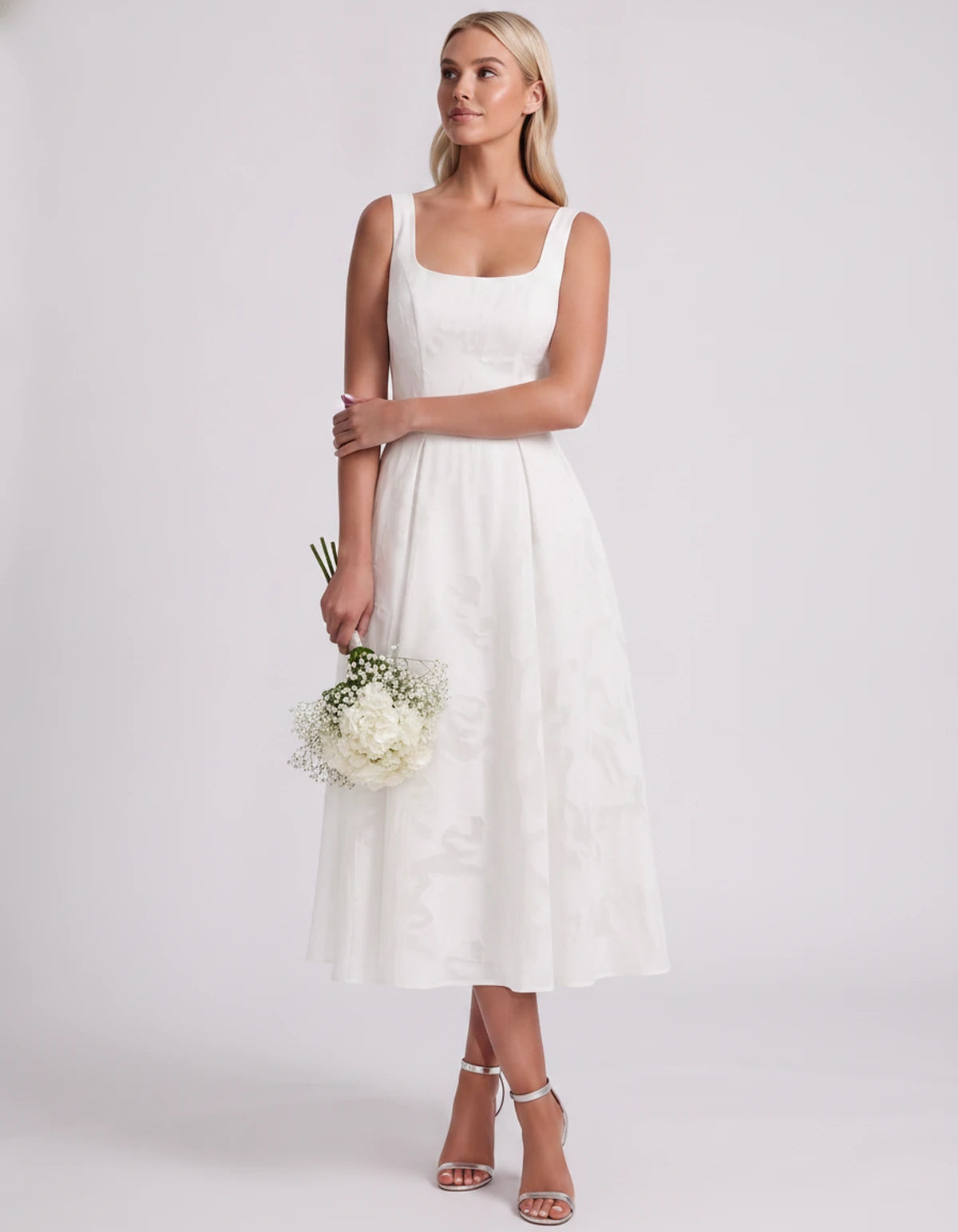Blanchette Midi Dresses — Ivory | SKU: SD-79480-ivory-2,SD-79480-ivory-4,SD-79480-ivory-6,SD-79480-ivory-8,SD-79480-ivory-10,SD-79480-ivory-12,SD-79480-ivory-14,SD-79480-ivory-16,SD-79480-ivory-16W,SD-79480-ivory-18W,SD-79480-ivory-20W,SD-79480-ivory-22W,SD-79480-ivory-24W