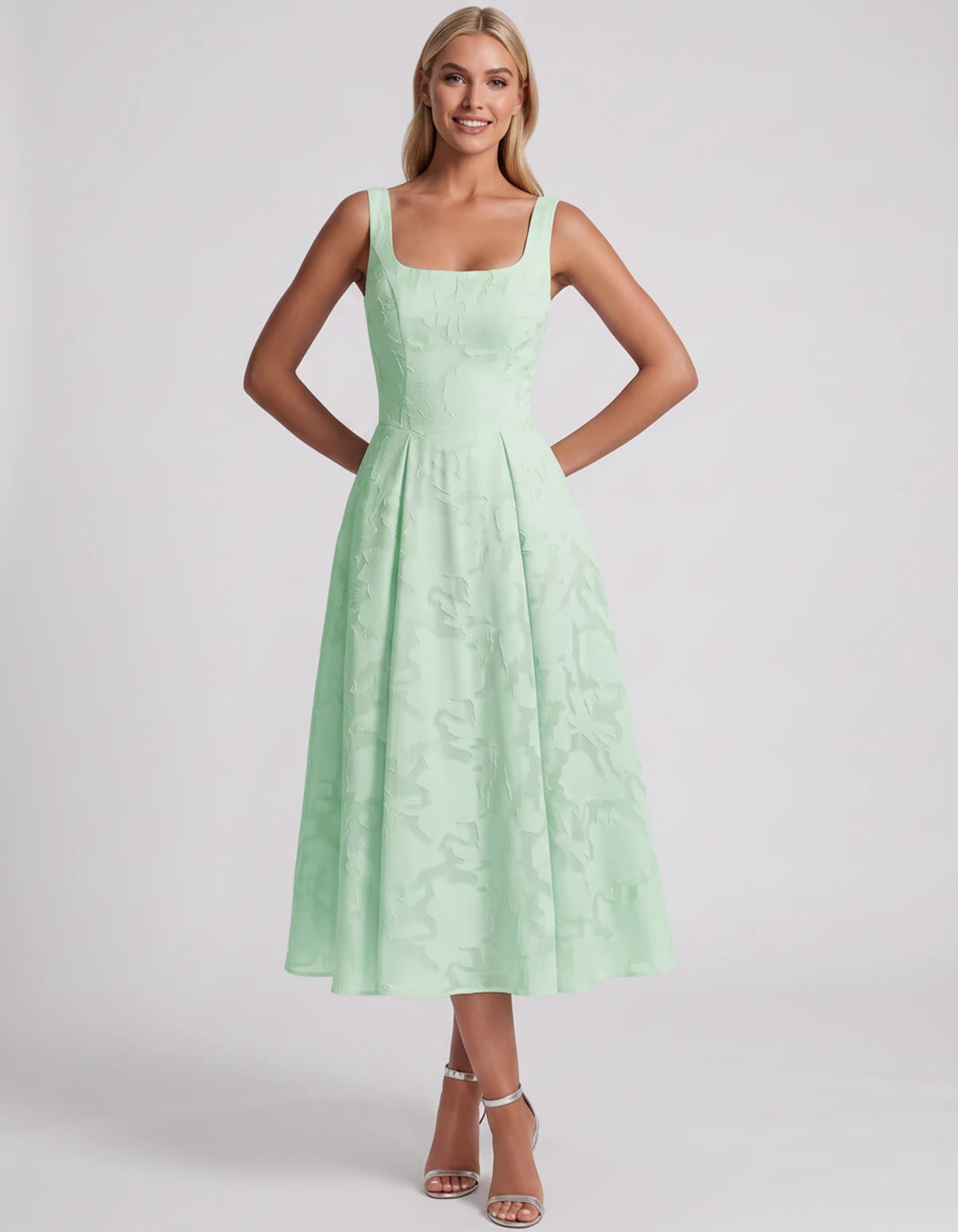 Blanchette Midi Dresses — Mint Green | SKU: SD-79480-mintgreen-2,SD-79480-mintgreen-4,SD-79480-mintgreen-6,SD-79480-mintgreen-8,SD-79480-mintgreen-10,SD-79480-mintgreen-12,SD-79480-mintgreen-14,SD-79480-mintgreen-16,SD-79480-mintgreen-16W,SD-79480-mintgreen-18W,SD-79480-mintgreen-20W,SD-79480-mintgreen-22W,SD-79480-mintgreen-24W