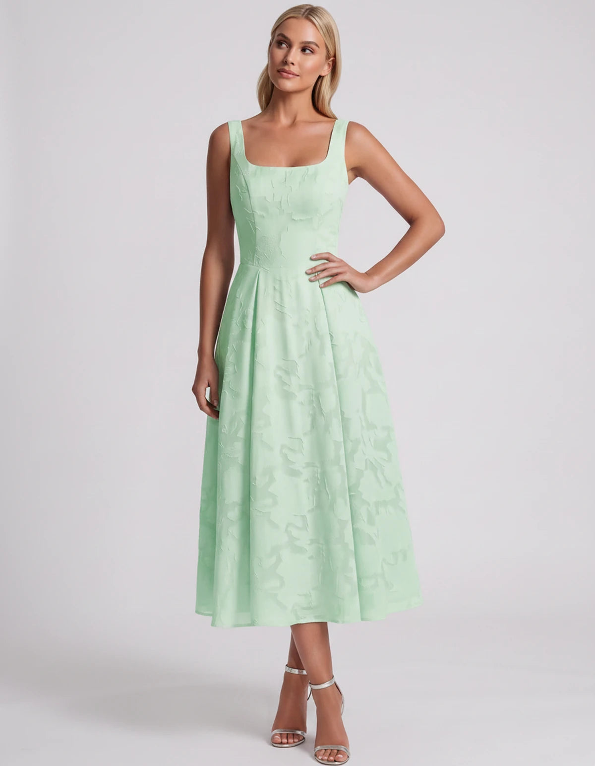 Blanchette Midi Dresses — Mint Green | SKU: SD-79480-mintgreen-2,SD-79480-mintgreen-4,SD-79480-mintgreen-6,SD-79480-mintgreen-8,SD-79480-mintgreen-10,SD-79480-mintgreen-12,SD-79480-mintgreen-14,SD-79480-mintgreen-16,SD-79480-mintgreen-16W,SD-79480-mintgreen-18W,SD-79480-mintgreen-20W,SD-79480-mintgreen-22W,SD-79480-mintgreen-24W