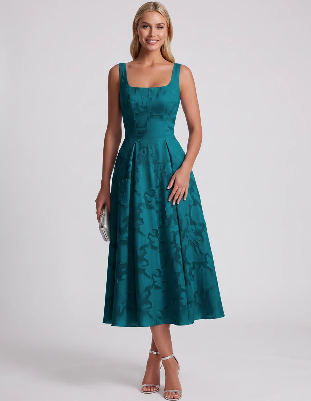 Blanchette Midi Dresses — Peacock | SKU: SD-79480-peacock-2,SD-79480-peacock-4,SD-79480-peacock-6,SD-79480-peacock-8,SD-79480-peacock-10,SD-79480-peacock-12,SD-79480-peacock-14,SD-79480-peacock-16,SD-79480-peacock-16W,SD-79480-peacock-18W,SD-79480-peacock-20W,SD-79480-peacock-22W,SD-79480-peacock-24W