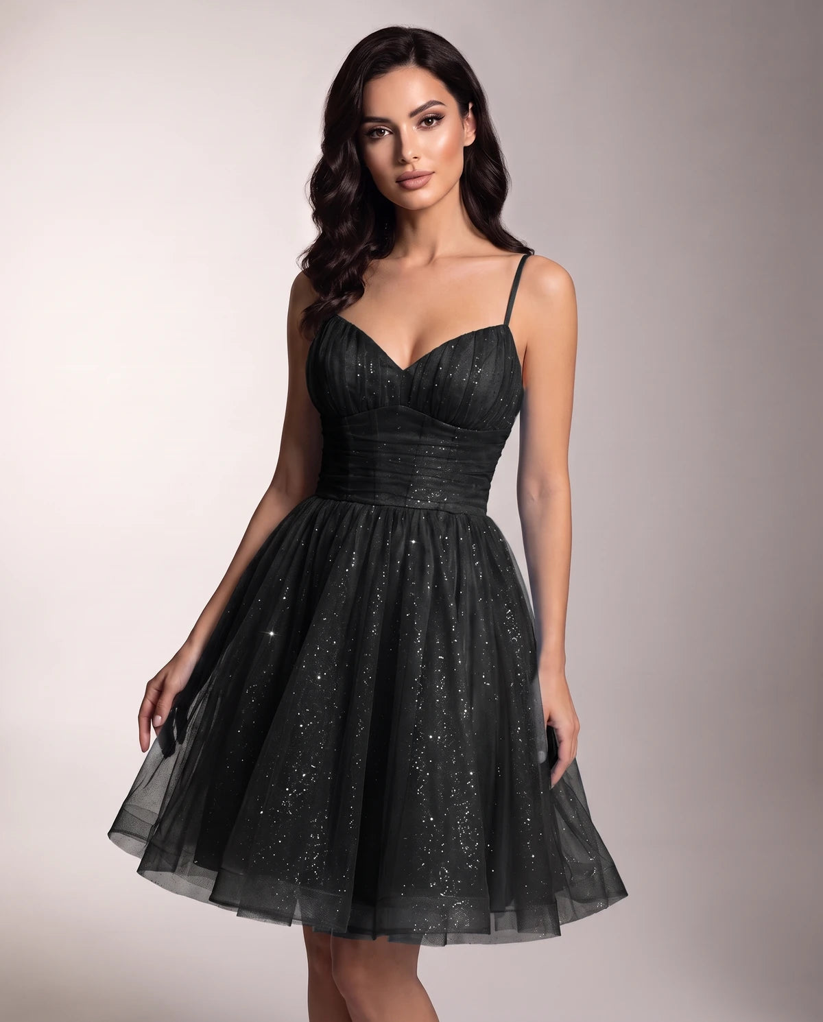 Brienne Mini Dress — Black