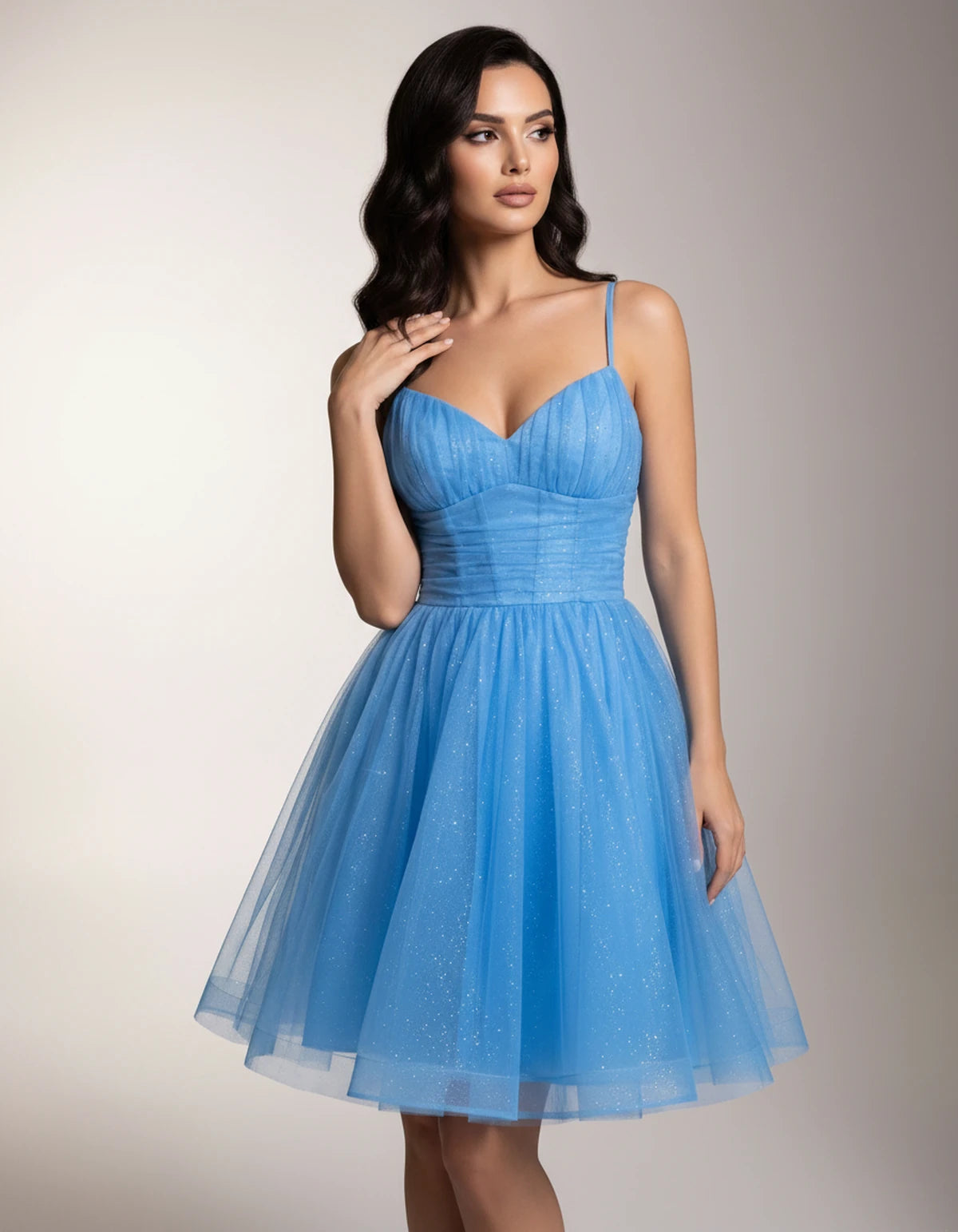 Brienne Mini Dress — Blue | SKU: SD-59178-blue-2,SD-59178-blue-4,SD-59178-blue-6,SD-59178-blue-8,SD-59178-blue-10,SD-59178-blue-12,SD-59178-blue-14,SD-59178-blue-16,SD-59178-blue-16W,SD-59178-blue-18W,SD-59178-blue-20W,SD-59178-blue-22W
