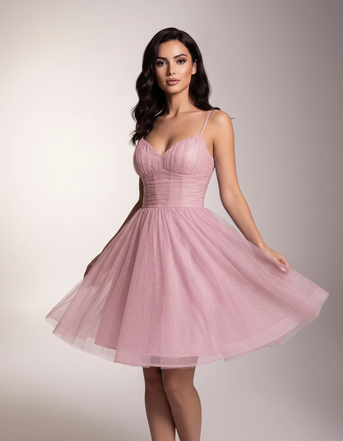 Brienne Mini Dress — Pink | SKU: SD-59178-pink-2,SD-59178-pink-4,SD-59178-pink-6,SD-59178-pink-8,SD-59178-pink-10,SD-59178-pink-12,SD-59178-pink-14,SD-59178-pink-16,SD-59178-pink-16W,SD-59178-pink-18W,SD-59178-pink-20W,SD-59178-pink-22W