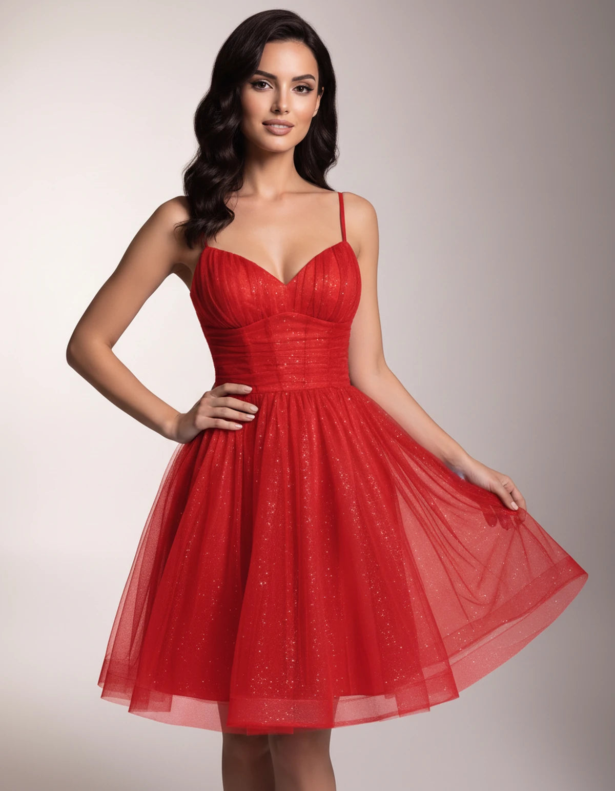 Brienne Mini Dress — Red | SKU: SD-59178-red-2,SD-59178-red-4,SD-59178-red-6,SD-59178-red-8,SD-59178-red-10,SD-59178-red-12,SD-59178-red-14,SD-59178-red-16,SD-59178-red-16W,SD-59178-red-18W,SD-59178-red-20W,SD-59178-red-22W
