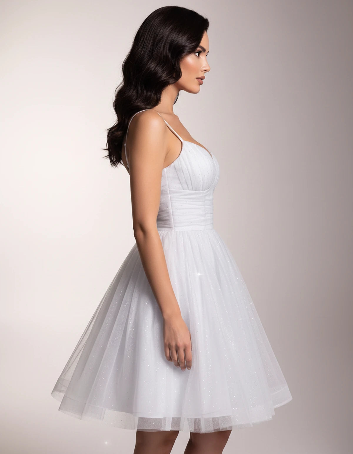 Brienne Mini Dress — White | SKU: SD-59178-white-2,SD-59178-white-4,SD-59178-white-6,SD-59178-white-8,SD-59178-white-10,SD-59178-white-12,SD-59178-white-14,SD-59178-white-16,SD-59178-white-16W,SD-59178-white-18W,SD-59178-white-20W,SD-59178-white-22W