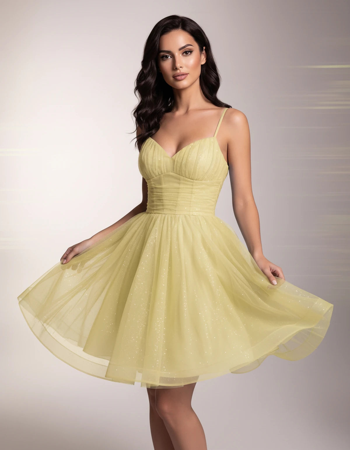 Brienne Mini Dress — Yellow | SKU: SD-59178-yellow-2,SD-59178-yellow-4,SD-59178-yellow-6,SD-59178-yellow-8,SD-59178-yellow-10,SD-59178-yellow-12,SD-59178-yellow-14,SD-59178-yellow-16,SD-59178-yellow-16W,SD-59178-yellow-18W,SD-59178-yellow-20W,SD-59178-yellow-22W