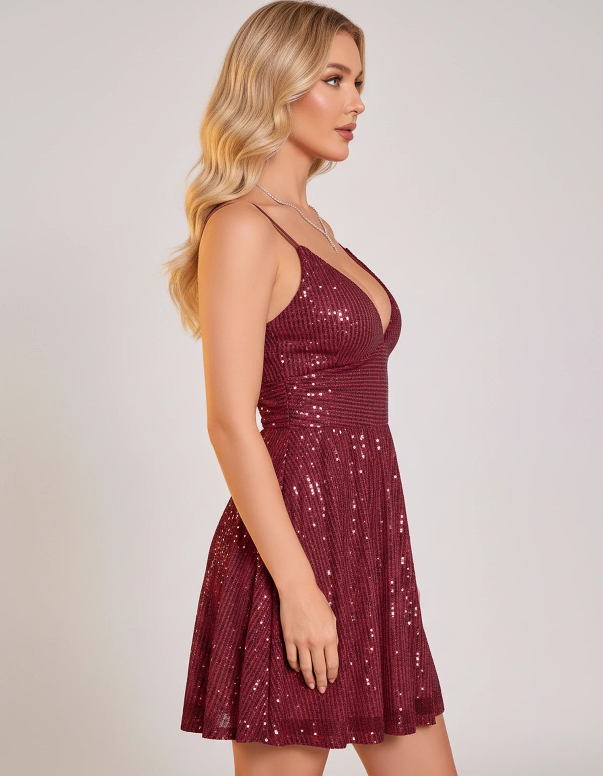 Brindisi Mini Dress — Burgundy | SKU: SD-05055-burgundy-2,SD-05055-burgundy-4,SD-05055-burgundy-6,SD-05055-burgundy-8,SD-05055-burgundy-10,SD-05055-burgundy-12,SD-05055-burgundy-14,SD-05055-burgundy-16,SD-05055-burgundy-16W,SD-05055-burgundy-18W,SD-05055-burgundy-20W,SD-05055-burgundy-22W