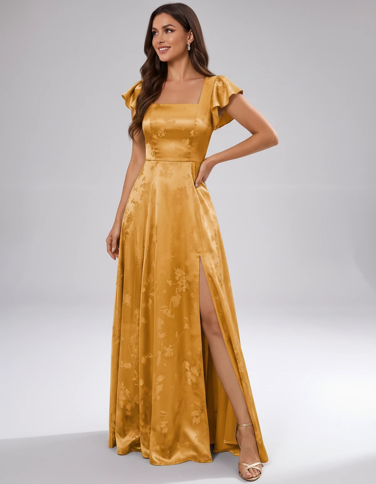 Briony Maxi Dress — Gold | SKU: SD-73784-gold-2,SD-73784-gold-4,SD-73784-gold-6,SD-73784-gold-8,SD-73784-gold-10,SD-73784-gold-12,SD-73784-gold-14,SD-73784-gold-16,SD-73784-gold-16W,SD-73784-gold-18W,SD-73784-gold-20W,SD-73784-gold-22W