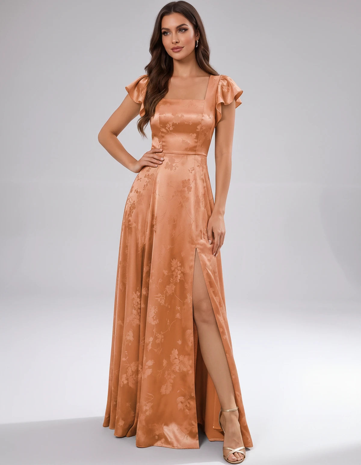 Briony Maxi Dress — Orange | SKU: SD-73784-orange-2,SD-73784-orange-4,SD-73784-orange-6,SD-73784-orange-8,SD-73784-orange-10,SD-73784-orange-12,SD-73784-orange-14,SD-73784-orange-16,SD-73784-orange-16W,SD-73784-orange-18W,SD-73784-orange-20W,SD-73784-orange-22W
