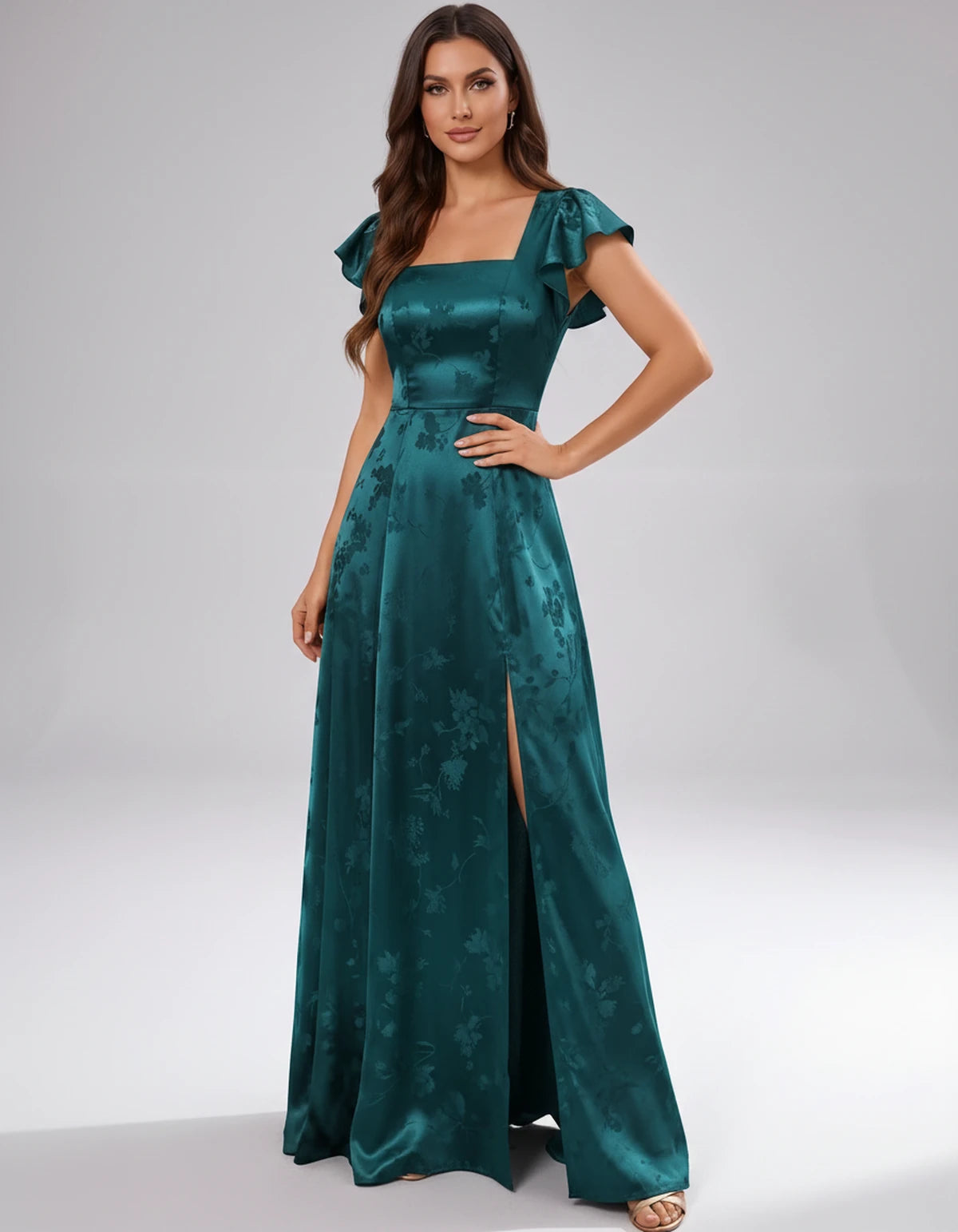 Briony Maxi Dress — Peacock | SKU: SD-73784-peacock-2,SD-73784-peacock-4,SD-73784-peacock-6,SD-73784-peacock-8,SD-73784-peacock-10,SD-73784-peacock-12,SD-73784-peacock-14,SD-73784-peacock-16,SD-73784-peacock-16W,SD-73784-peacock-18W,SD-73784-peacock-20W,SD-73784-peacock-22W