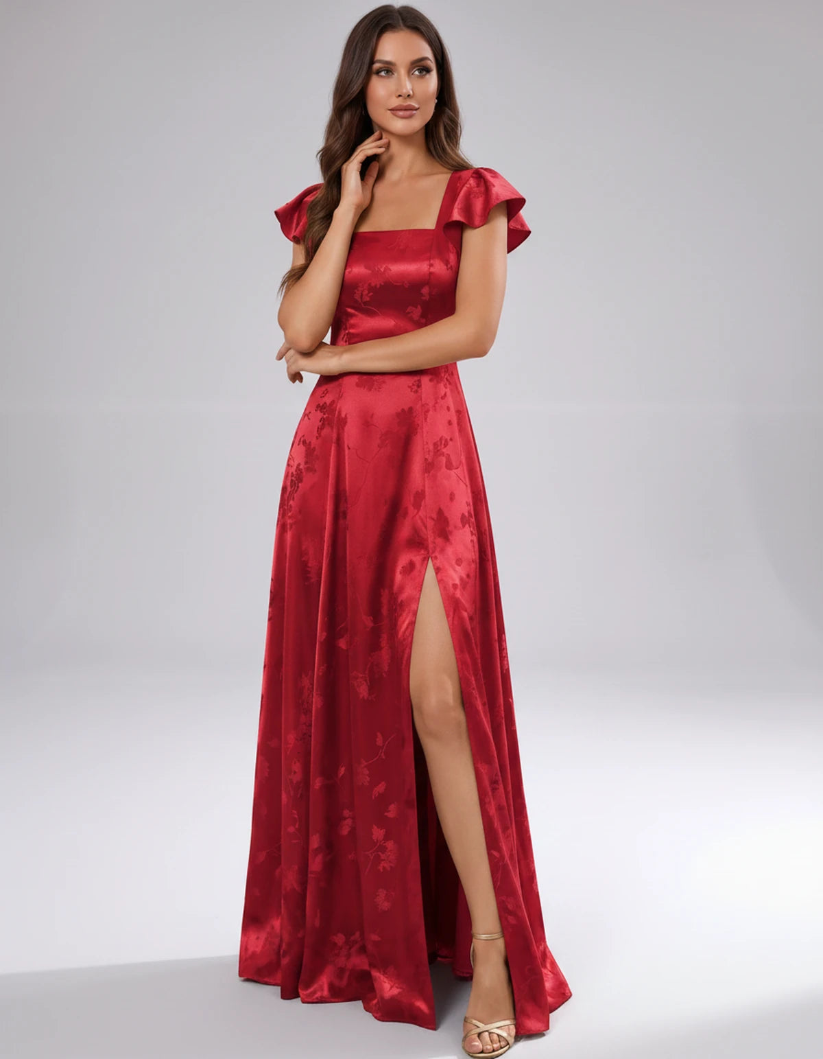 Briony Maxi Dress — Red | SKU: SD-73784-red-2,SD-73784-red-4,SD-73784-red-6,SD-73784-red-8,SD-73784-red-10,SD-73784-red-12,SD-73784-red-14,SD-73784-red-16,SD-73784-red-16W,SD-73784-red-18W,SD-73784-red-20W,SD-73784-red-22W