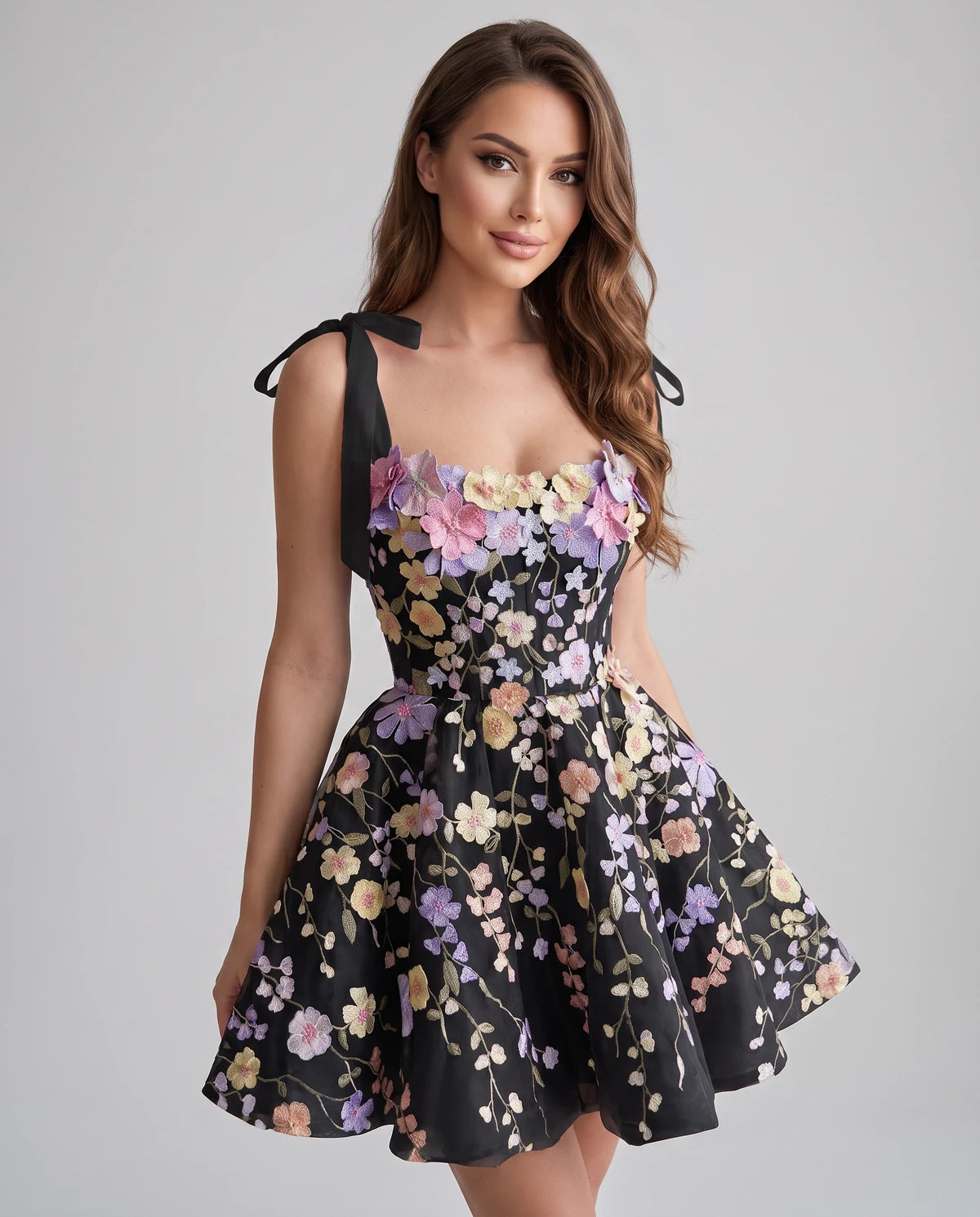 Callista Mini Dress — Black