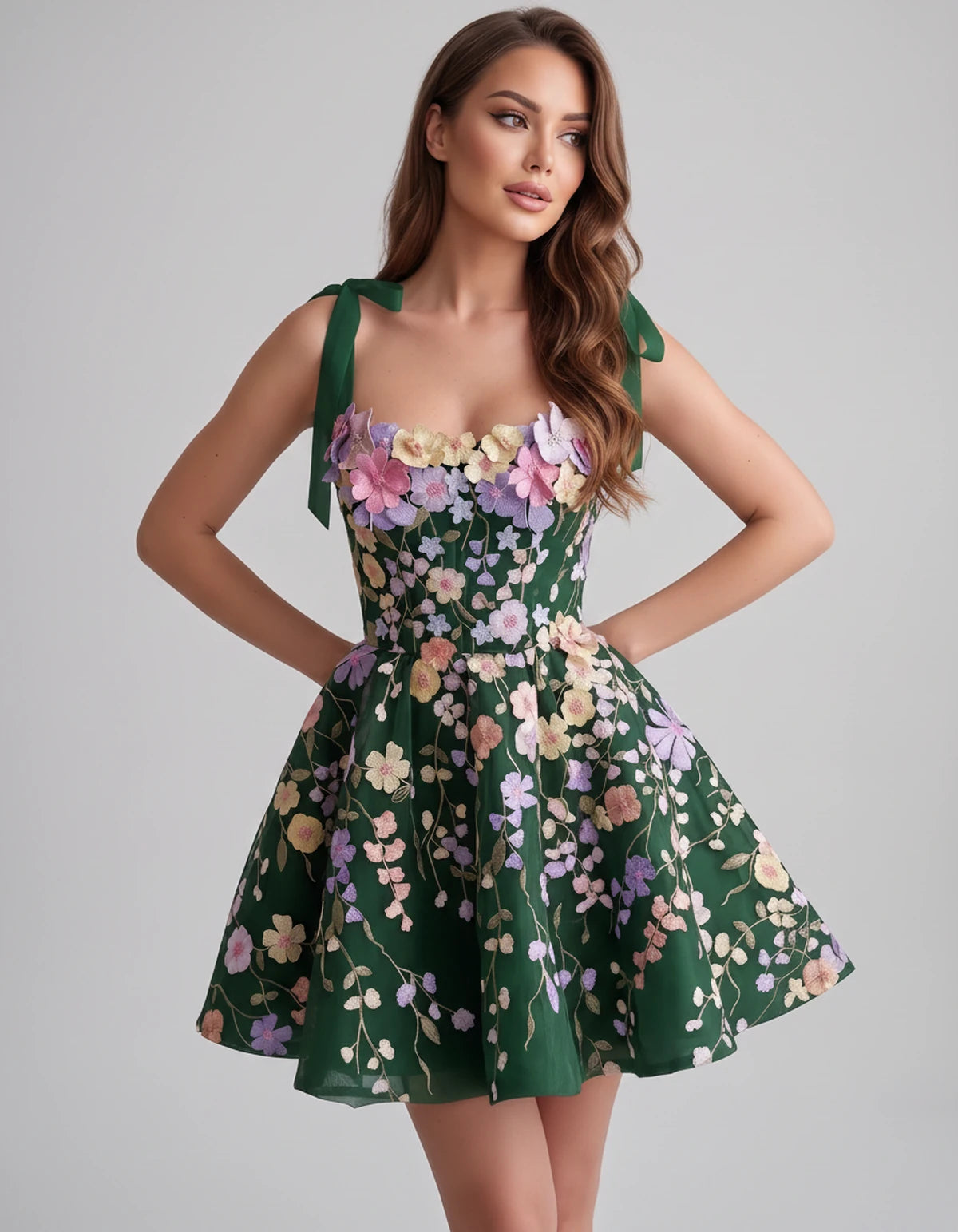 Callista Mini Dress — Emerald | SKU: SD-58295-emerald-2,SD-58295-emerald-4,SD-58295-emerald-6,SD-58295-emerald-8,SD-58295-emerald-10,SD-58295-emerald-12,SD-58295-emerald-14,SD-58295-emerald-16,SD-58295-emerald-16W,SD-58295-emerald-18W,SD-58295-emerald-20W,SD-58295-emerald-22W